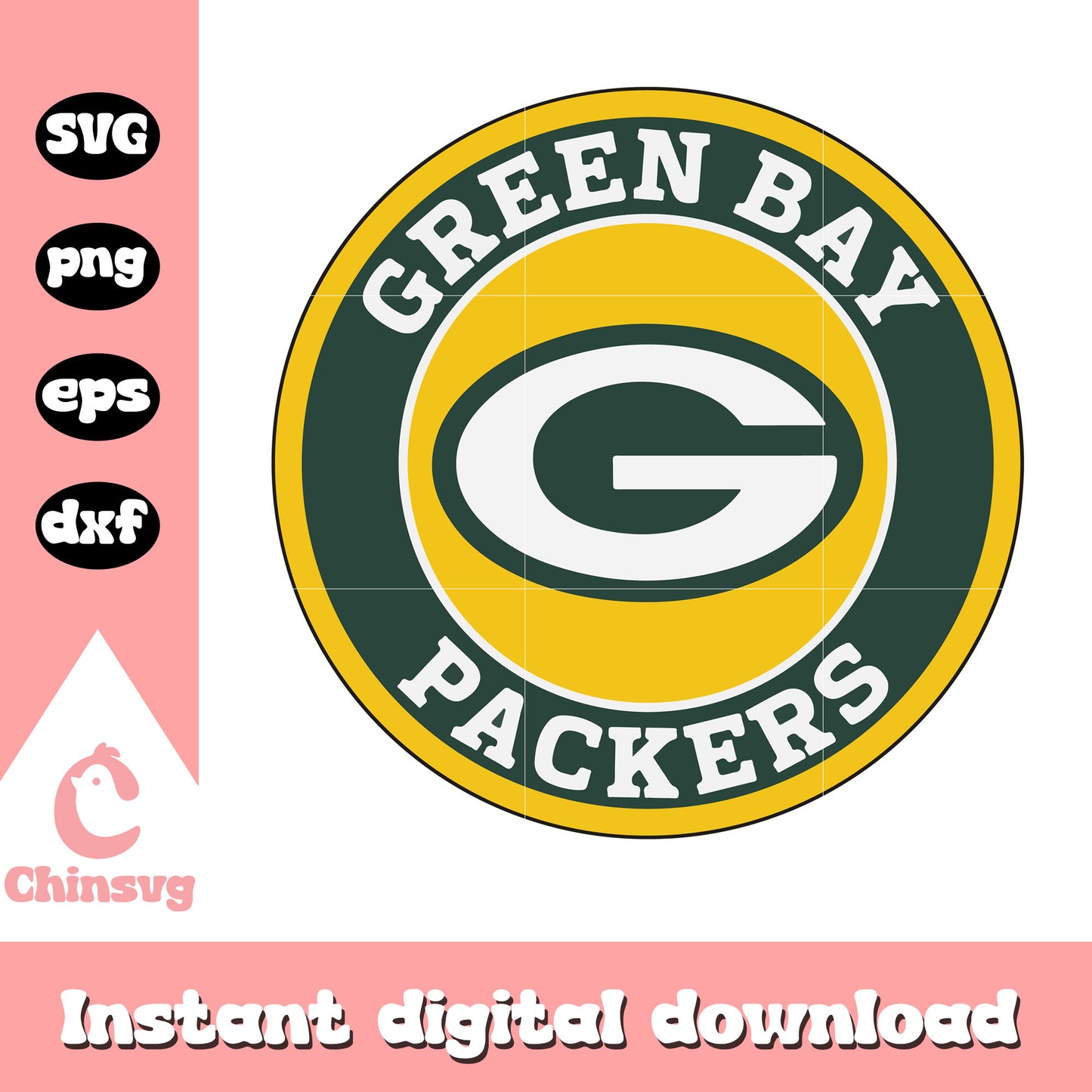 Green bay packers nfl circle logo svg, nfl football green bay packers svg