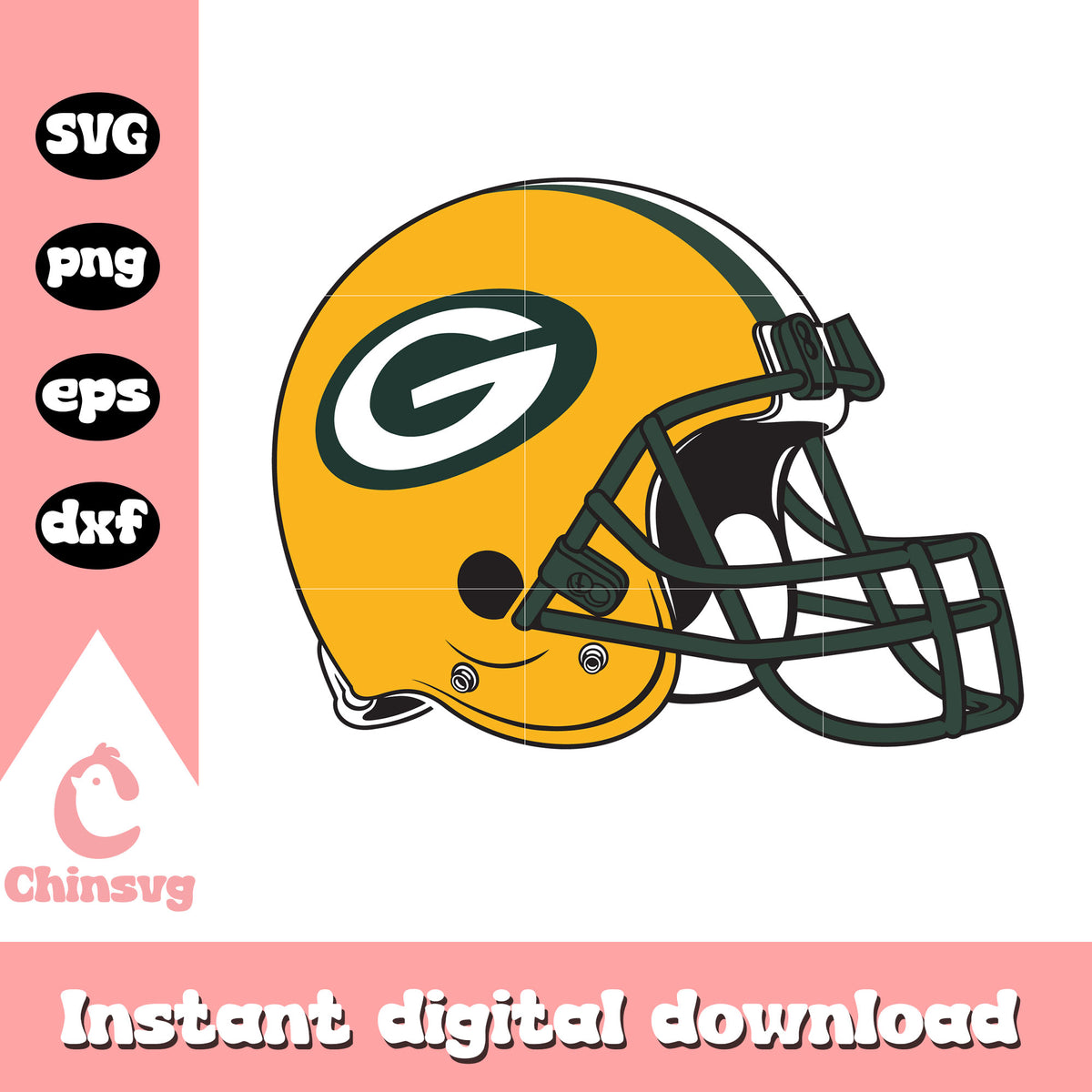 Green bay packers nfl g helmet art svg, green bay packers helmet logos svg