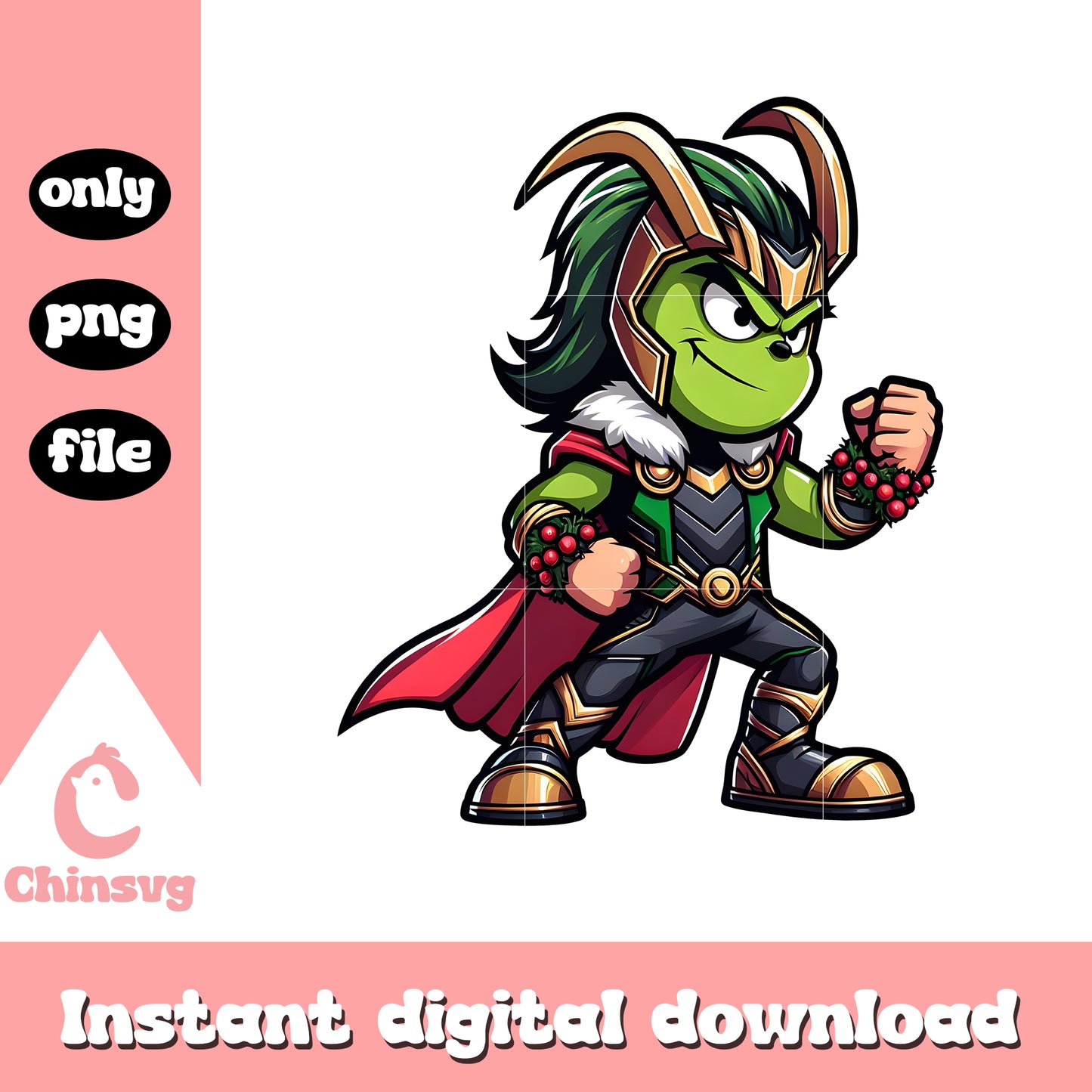 Grinch Loki laufeyson christmas png, loki laufeyson avengers png