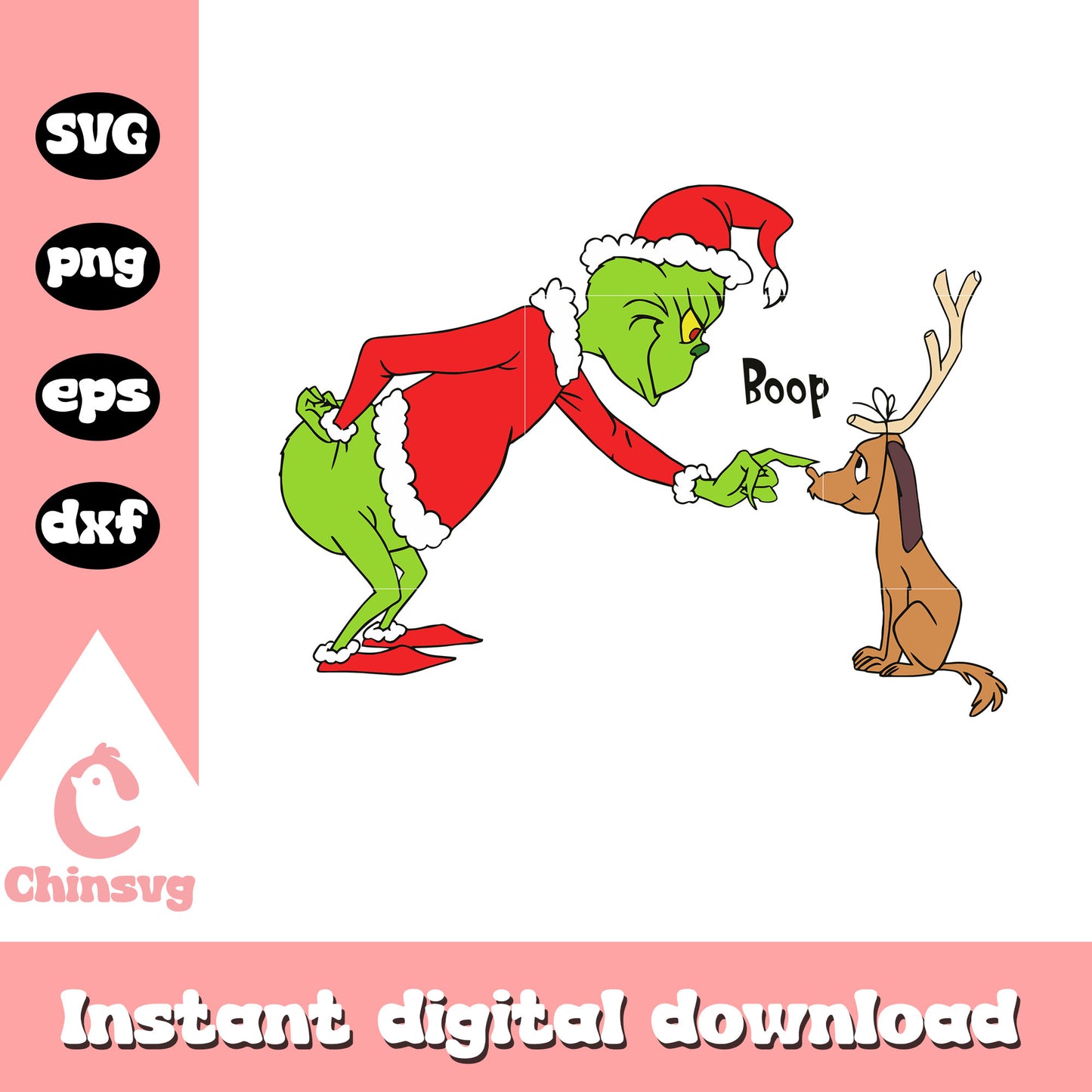 Grinch and Max christmas svg, the grinch and the dog svg