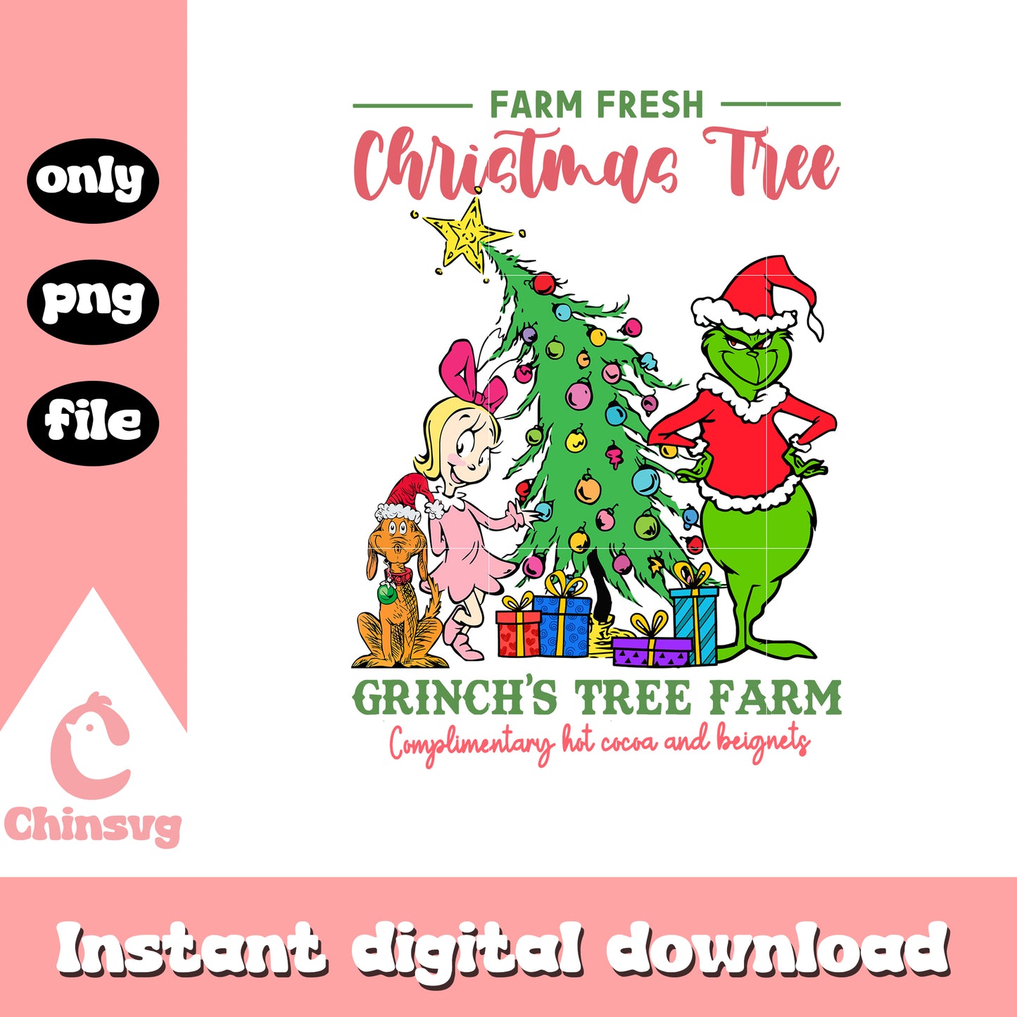 Grinch farm fresh christmas tree png, the grinch christmas tree png
