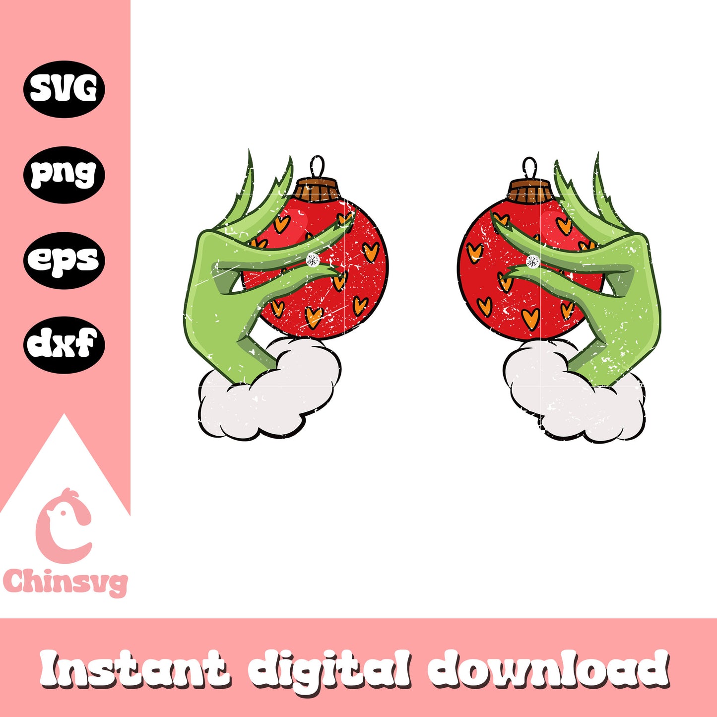 Grinch hand boobs christmas design svg, grinch hands svg