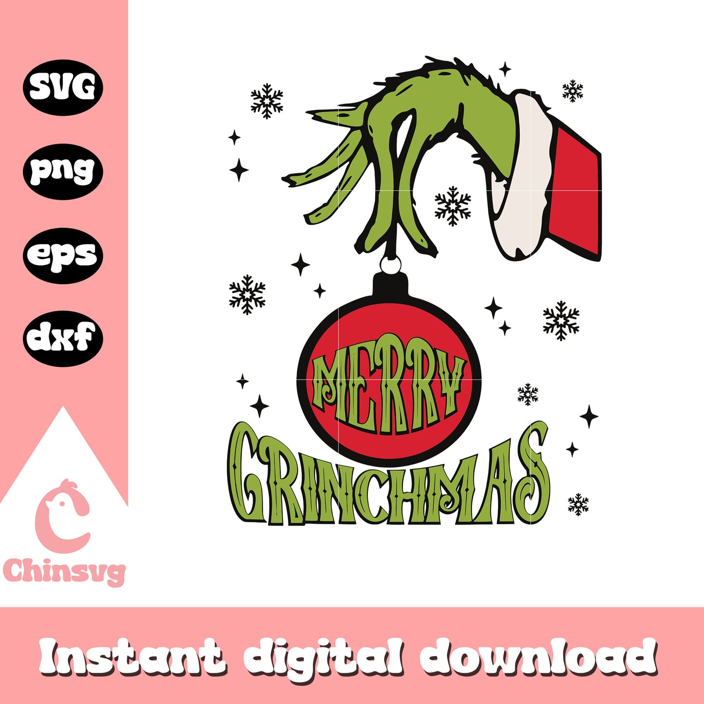 Grinch holding ornament merry grinchmas svg, grinch holding svg