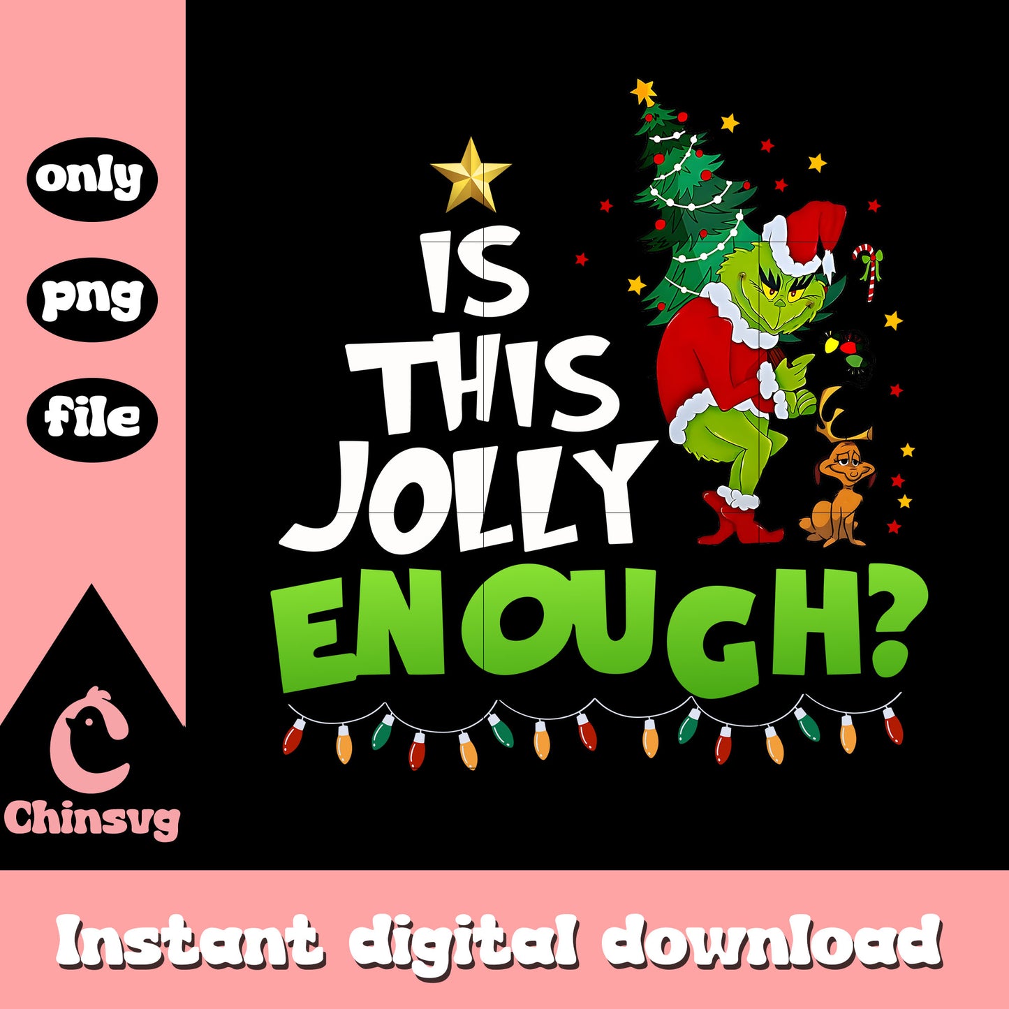 Grinch is this jolly enough christmas tree png, grinch christmas tree png