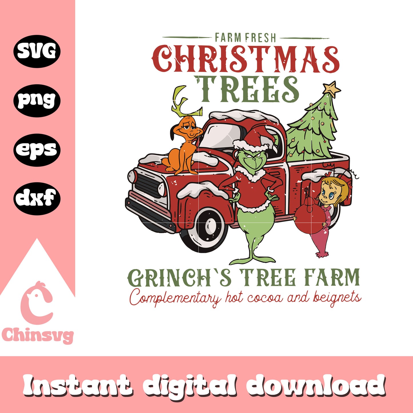 Grinch's tree farm quote christmas svg, grinch car svg