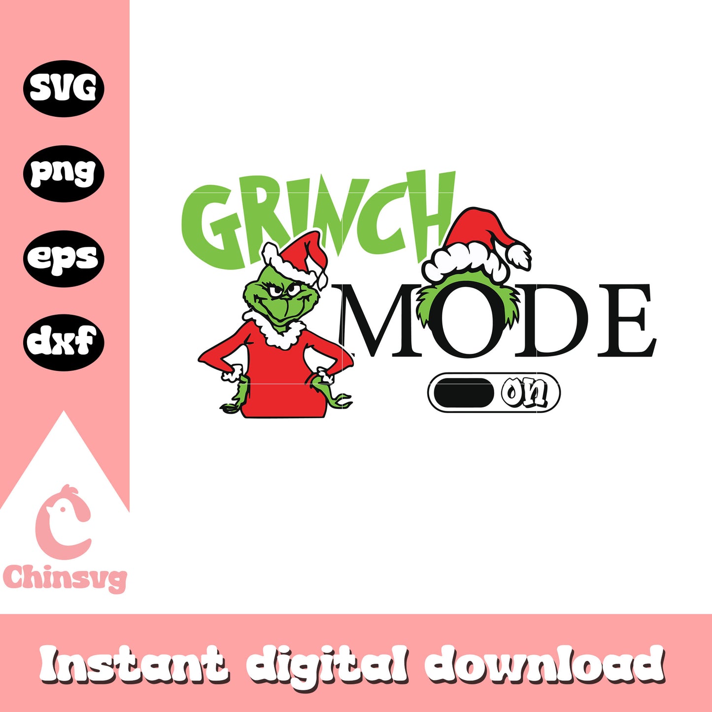 Grinch santa mode on christmas svg, the grinch santa claus svg