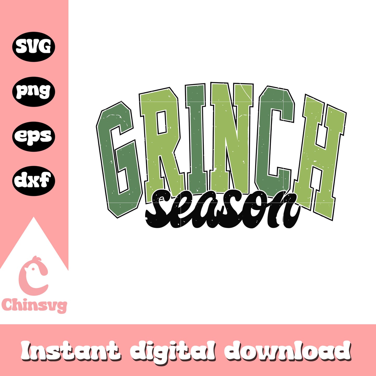 Grinch season logo christmas design svg, the grinch logo svg