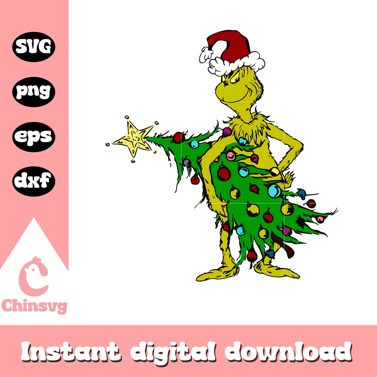 Grinch stole christmas tree svg, grinch christmas tree svg