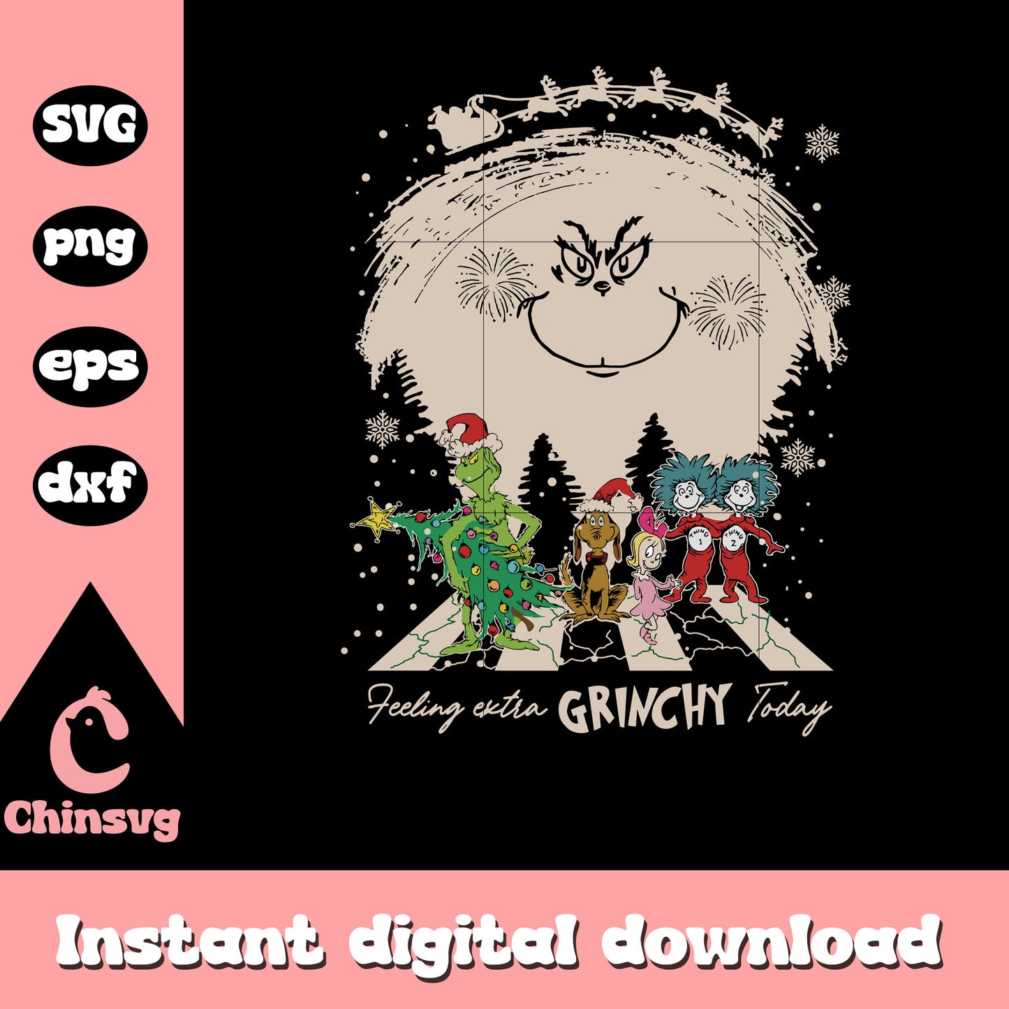 Grinch characters feeling extra grinchy today svg, grinch characters svg