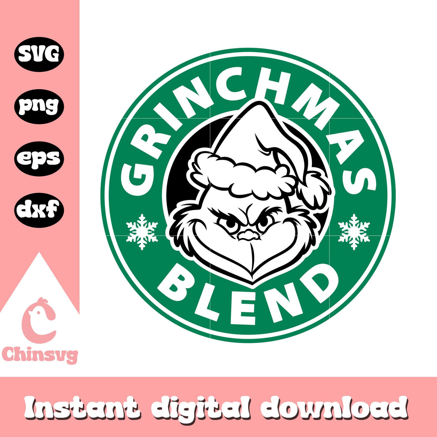Grinches blend logo starbucks svg, starbucks grinch svg