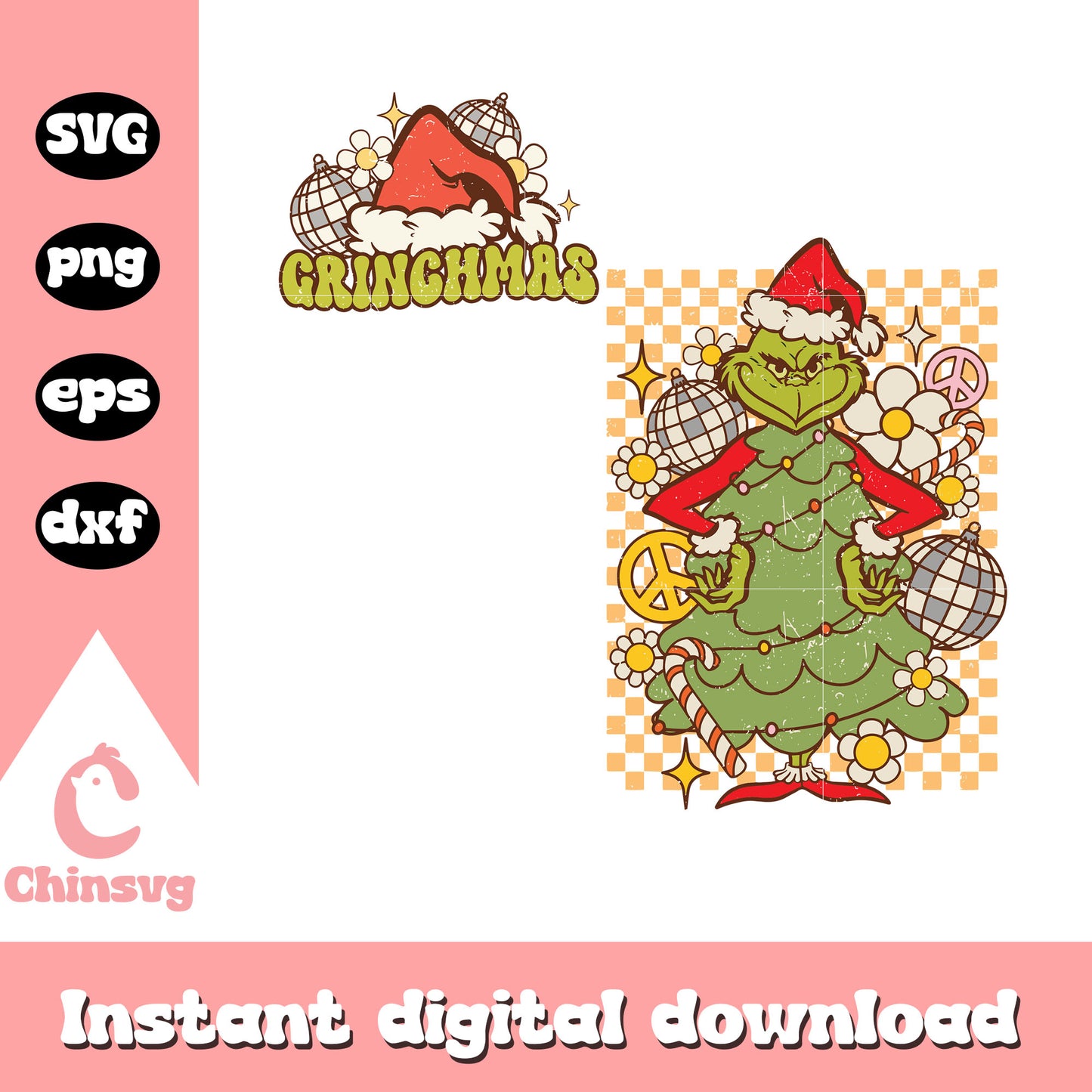 Grinchmas tree design svg, christmas tree grinch svg, grinch tree svg