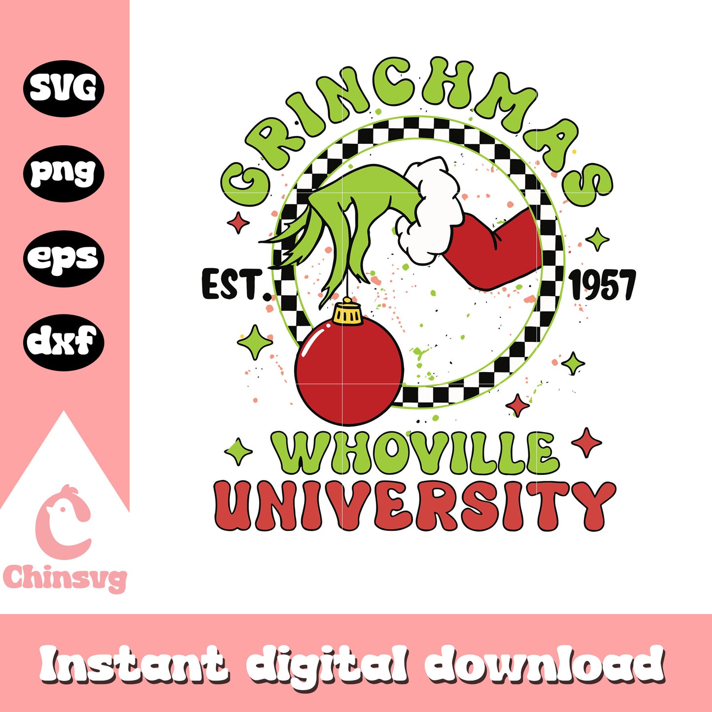 Grinchmas whoville university svg, whoville university svg