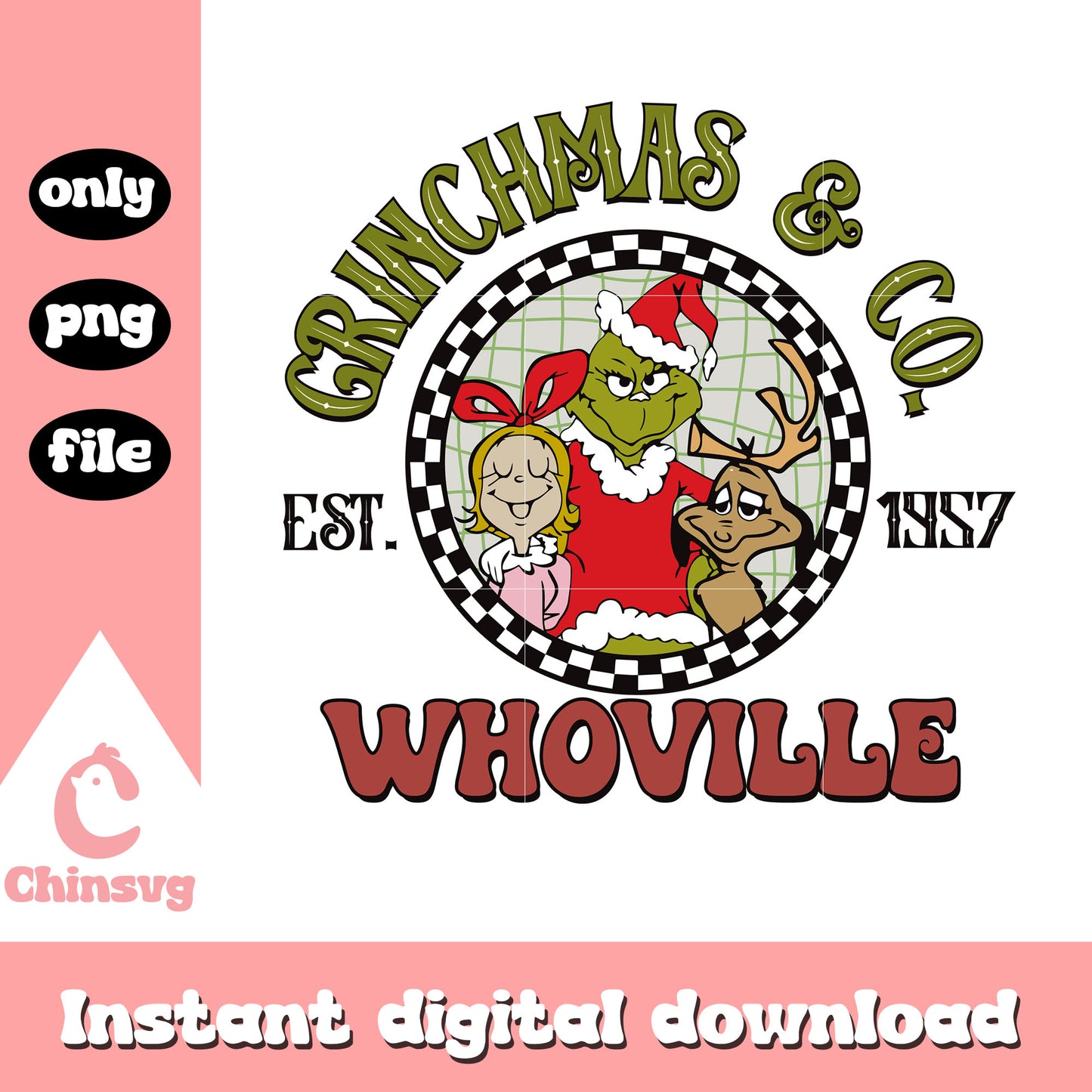 Grinchmas and co whoville png, grinch merry christmas png
