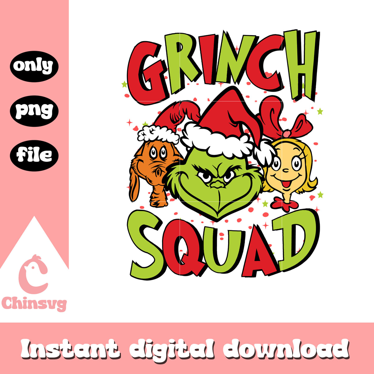 Grinch squad characters christmas png, the grinch images png