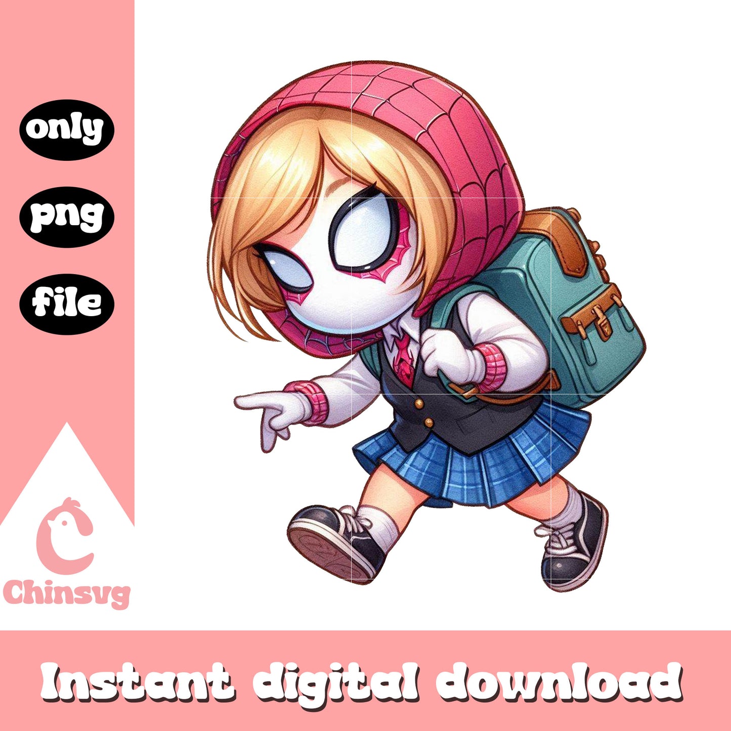 Gwen stacy spider character back to school png, school shooting today png