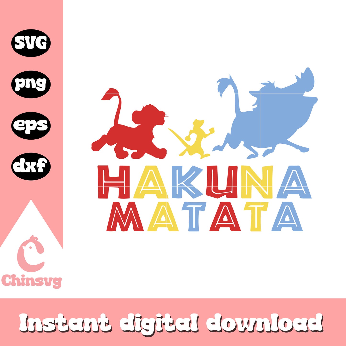 Hakuna matata lion king svg, the lion king characters svg