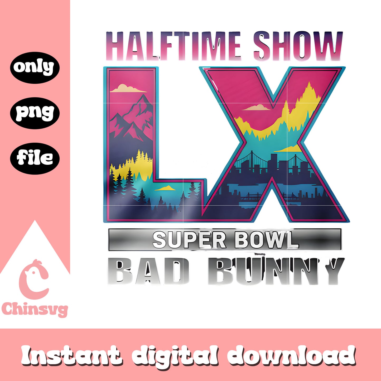 Halftime show super bowl bad bunny design png, bad bunny concert png