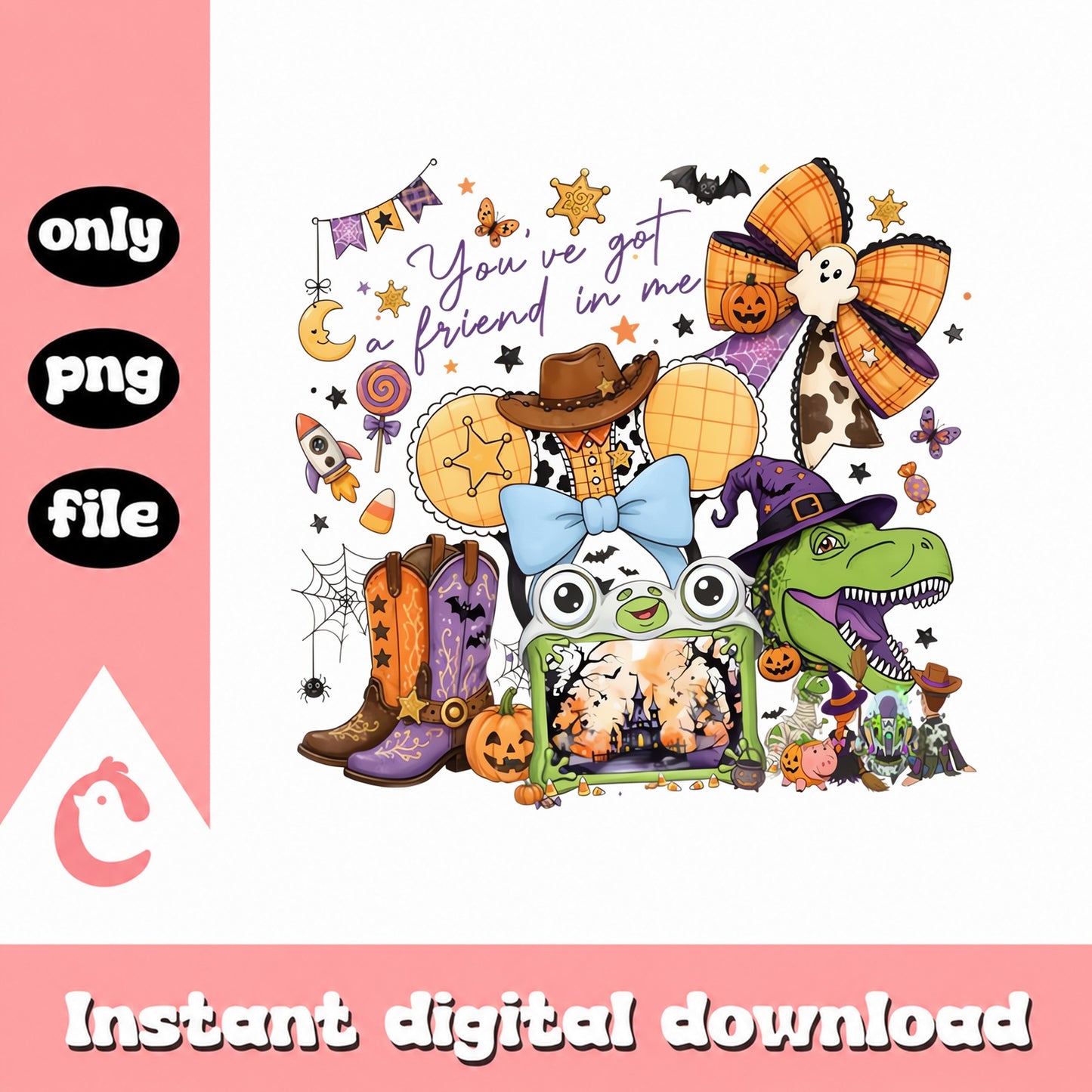 Halloween Clipart Bundle PNG, Toy Story Inspired, Spooky PNG