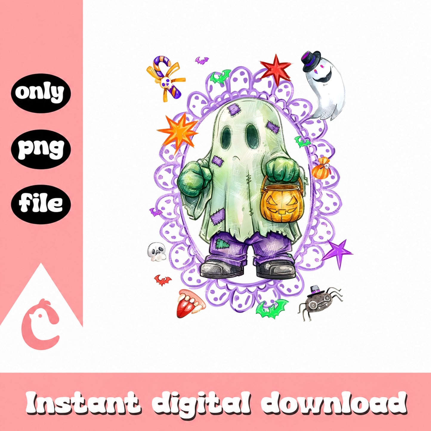 Halloween Ghost Trick Or Treat, Cute Ghost Clipart, PNG