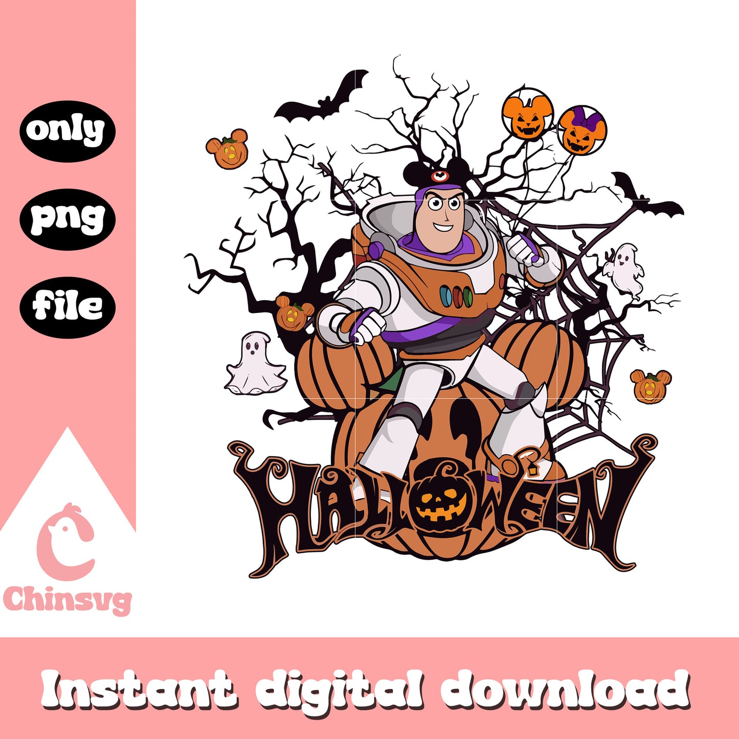 Halloween buzz lightyear design png, toy story buzz lightyear png