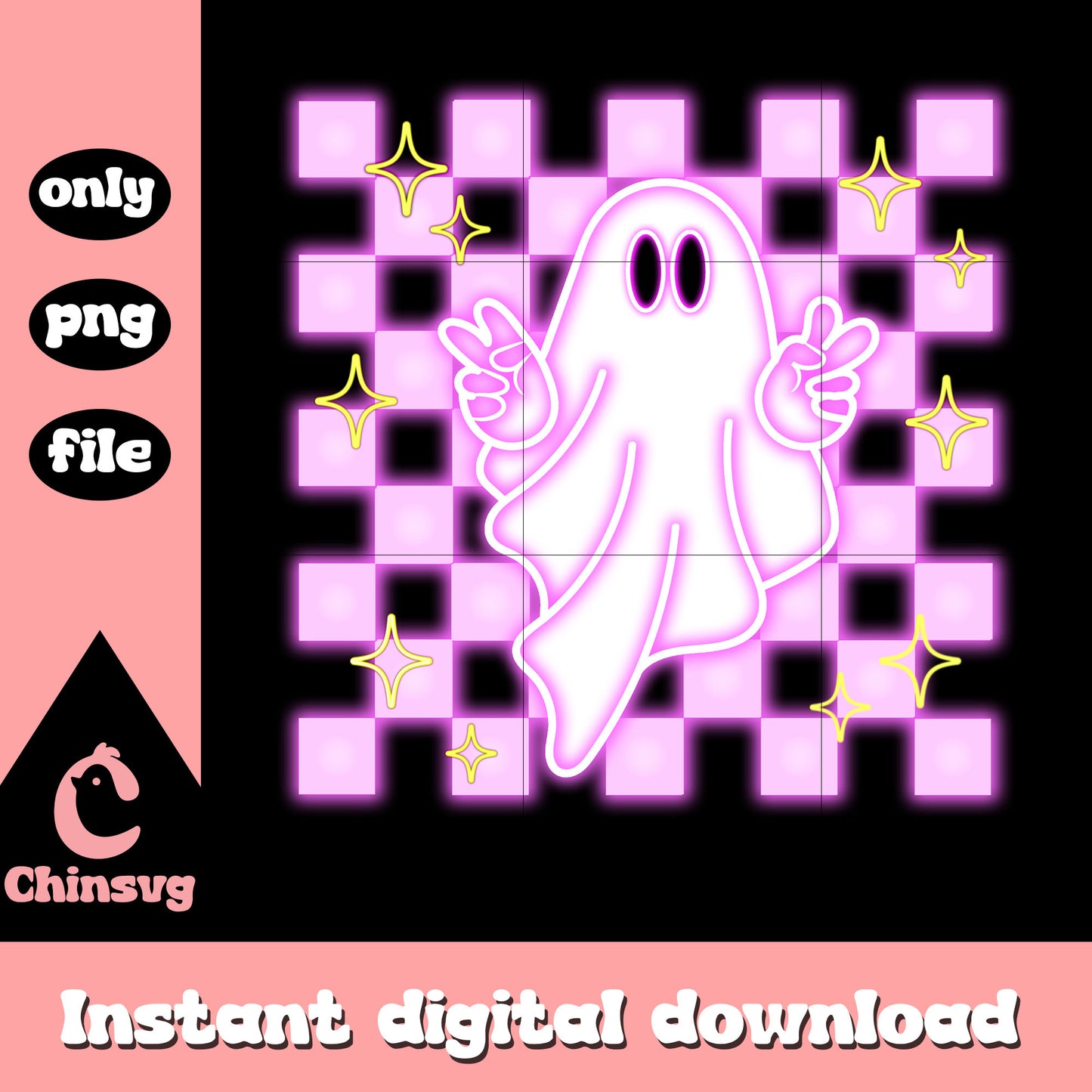 Halloween ghost neon png, cute ghost images png, halloween png