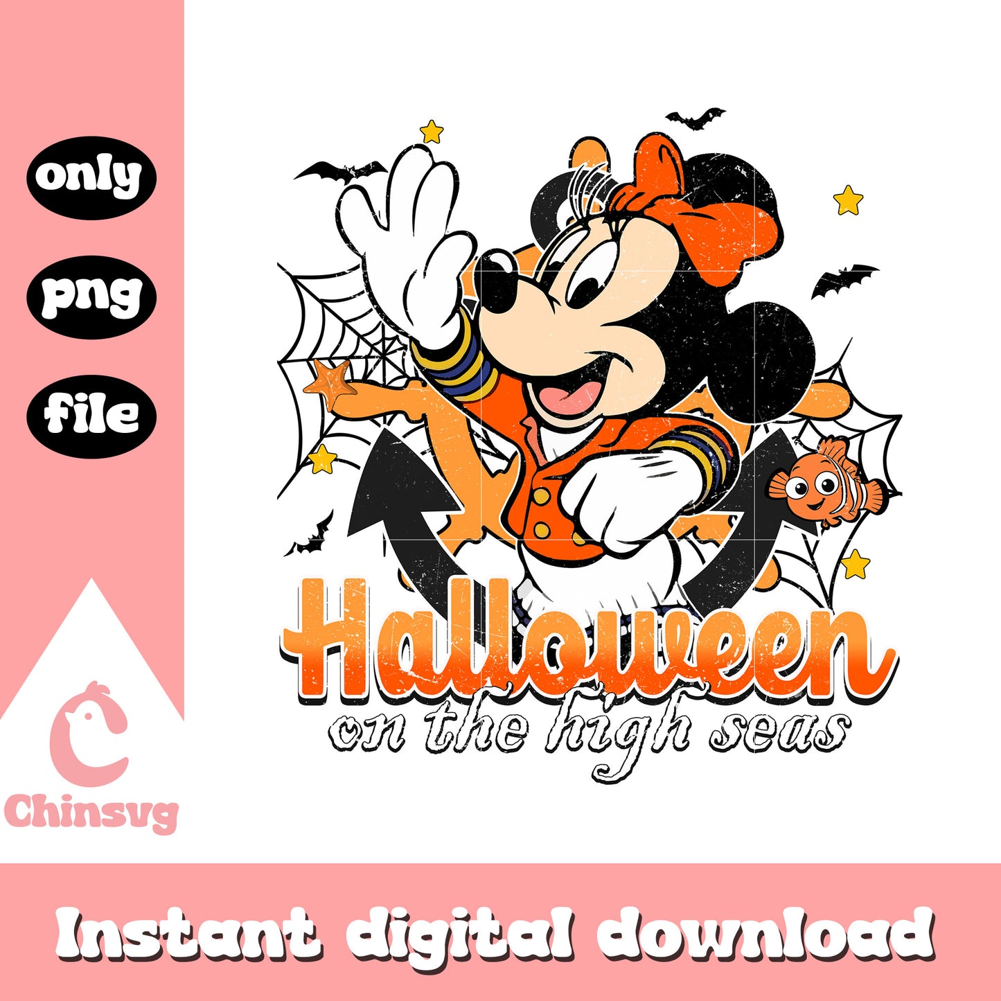 Halloween on the high seas minnie png, disney minnie mouse png