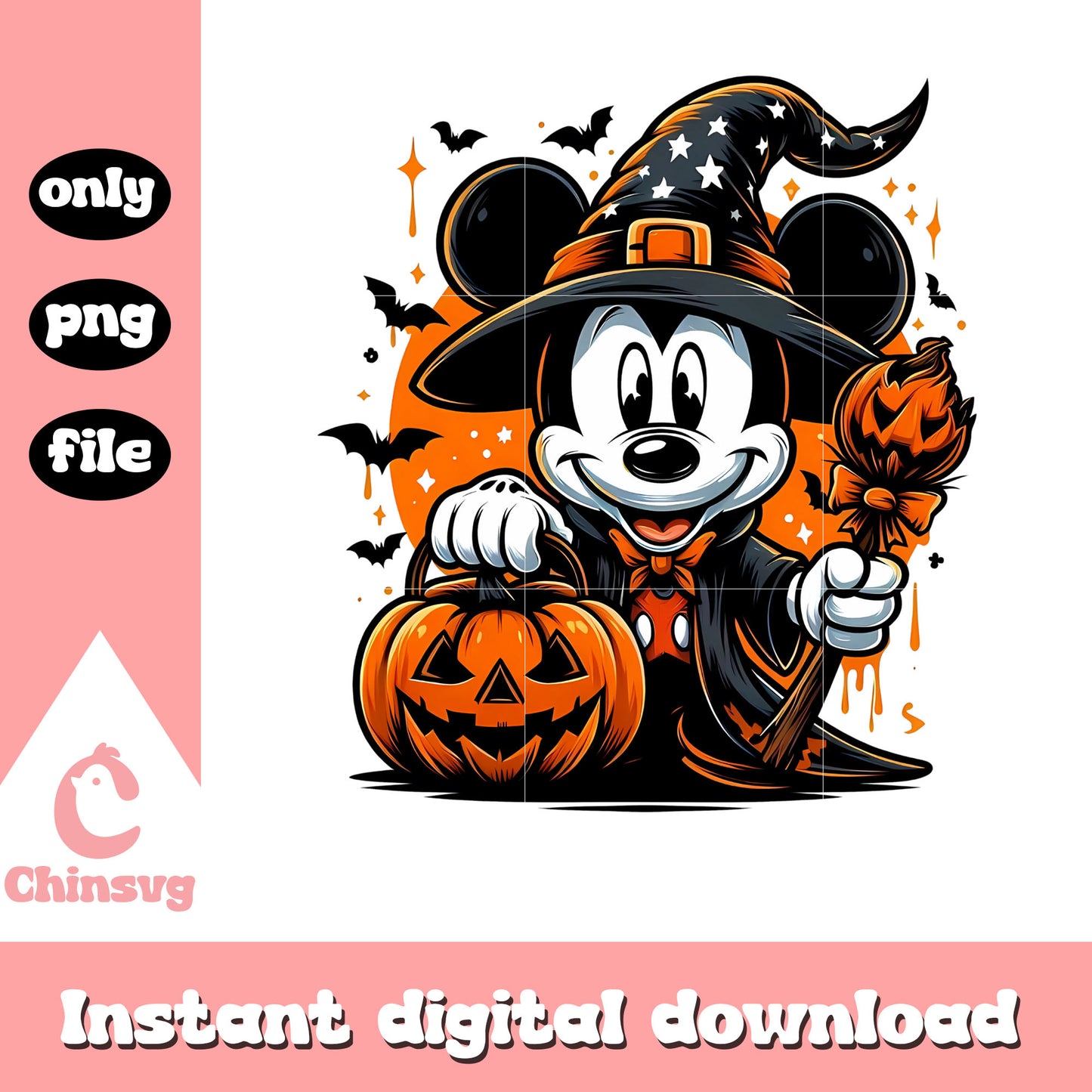 Halloween pumpkin witch mickey mouse movie png, mickey mouse disney png