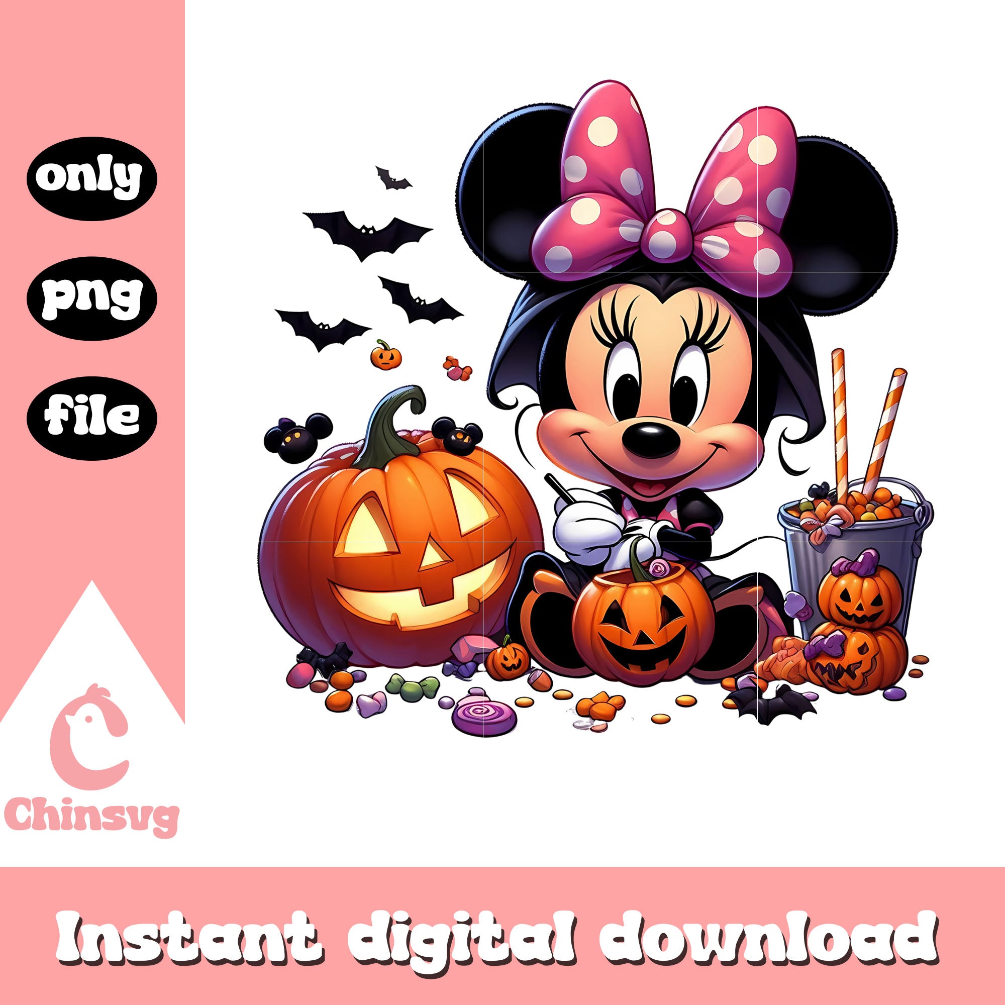 Halloween pumpkin witch minnie mouse cartoon png, disney minnie png ...
