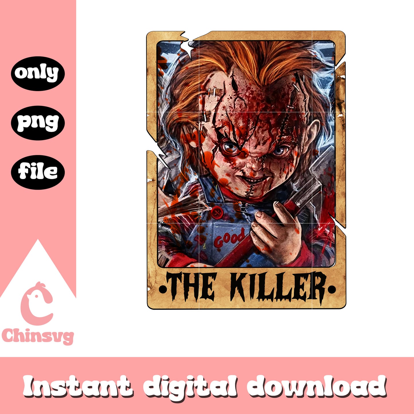 Halloween tarot card chucky png, killing eve cast png