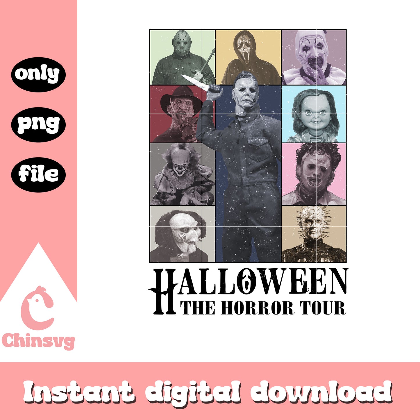 Halloween the horror tour spooky movies clipart png, horror movies png