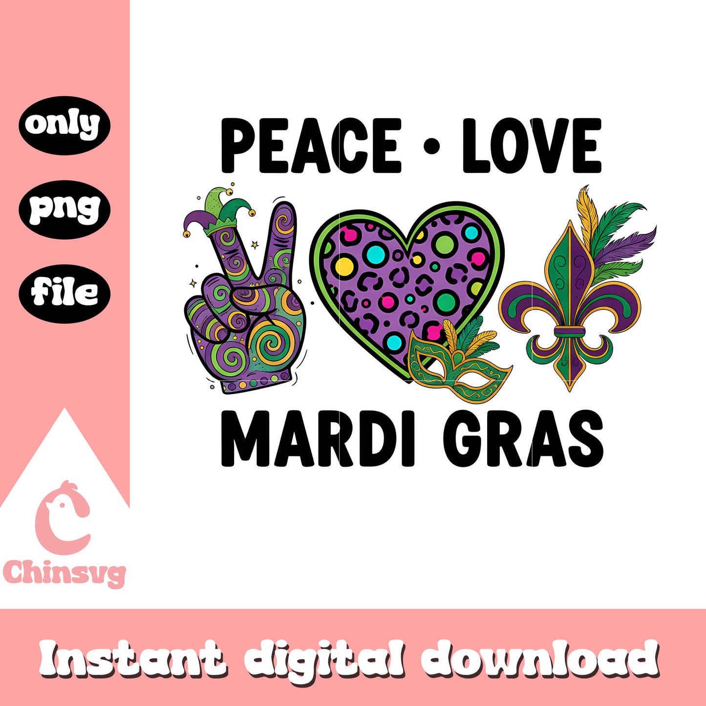 Hand heart mardi gras png, mardi gras 2026 new orleans png
