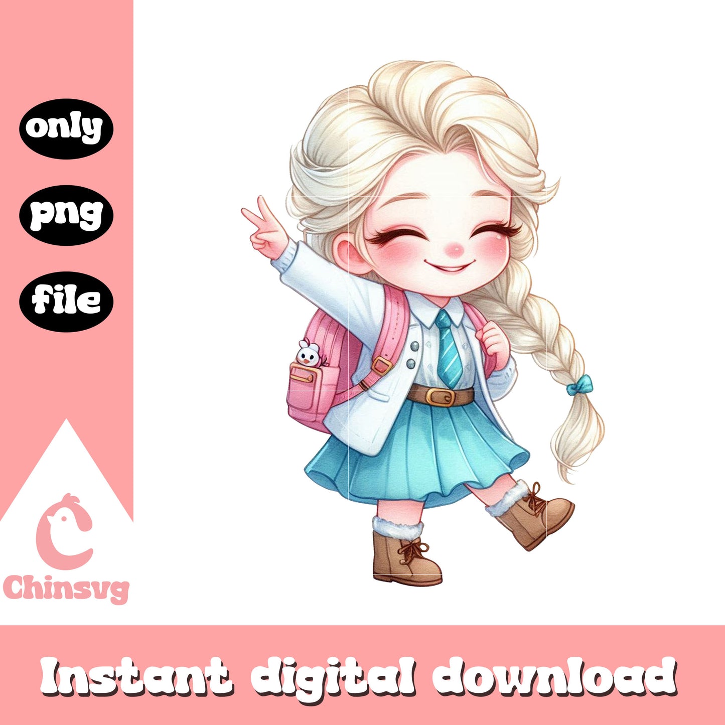 Happy elsa go to school png, school near me ppng