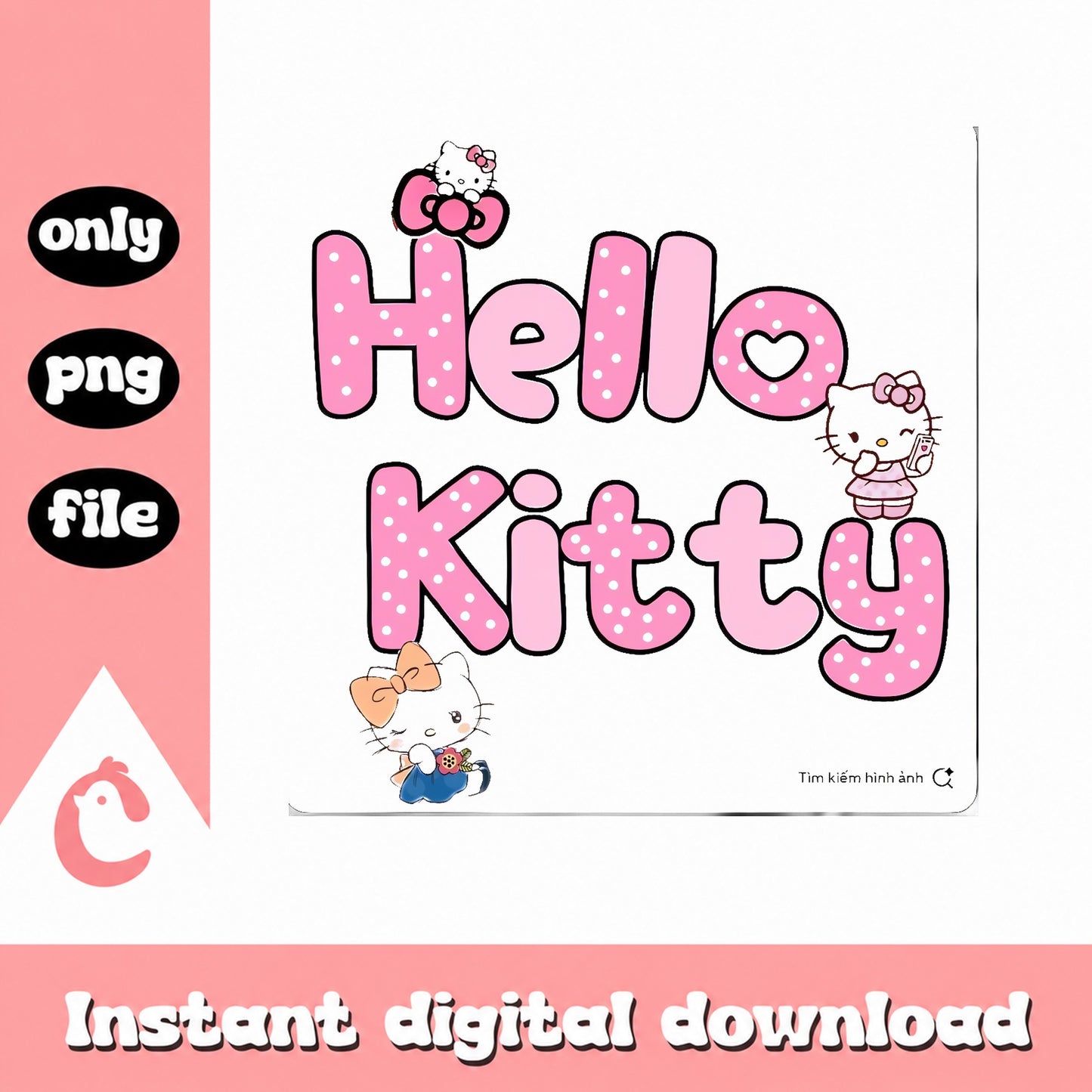 Hello Kitty PNG, Sanrio Characters PNG, Instant Download PNG