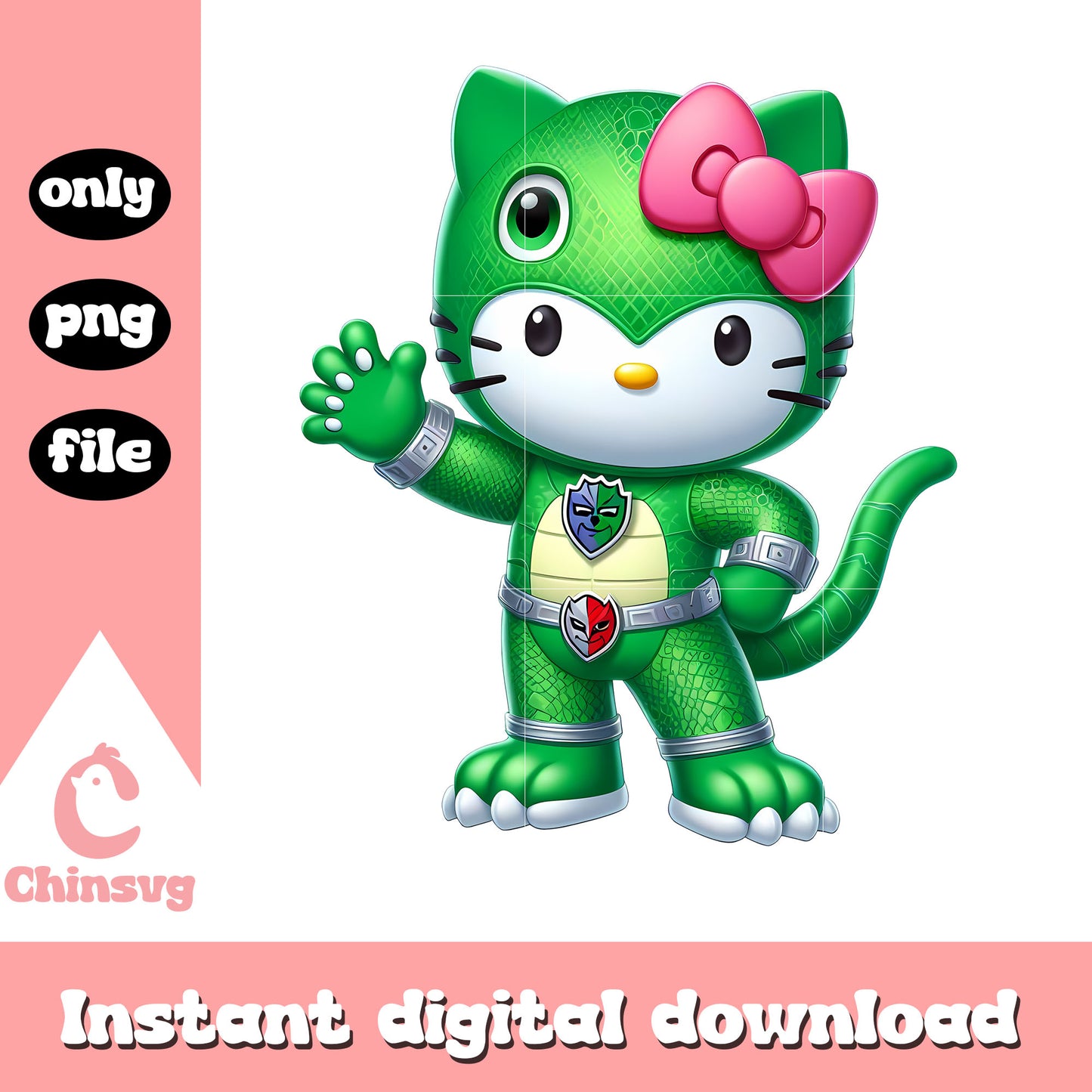Hello kitty frog costume design png, hello kitty costume png