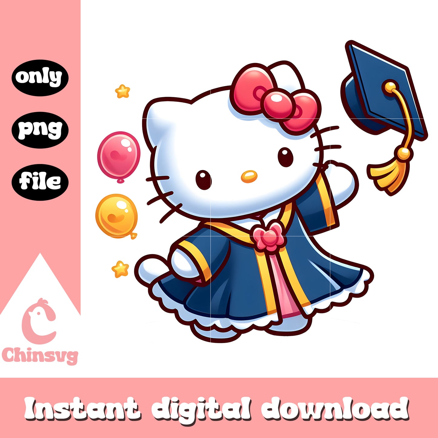 Hello kitty on graduation ceremony png, graduation ceremony png