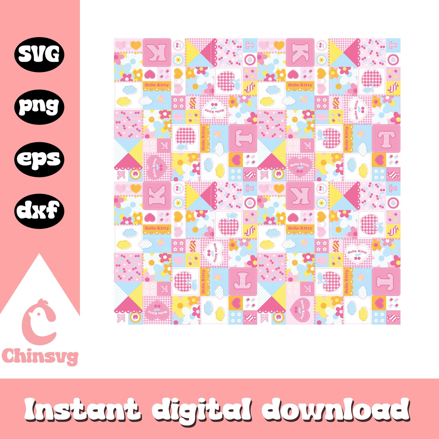 Hello kitty pink carpet svg design, pink hello kitty svg, kitty cat svg