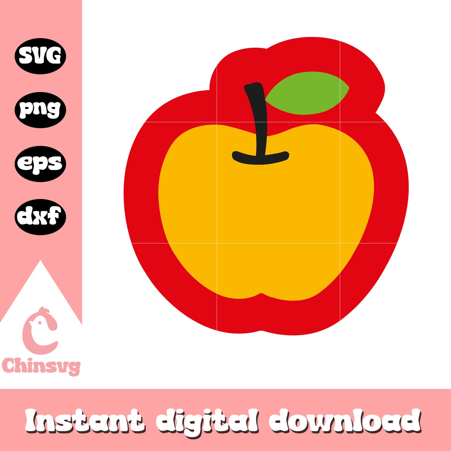 Hello kitty red apple svg, hello kitty apple svg, kitty cat svg