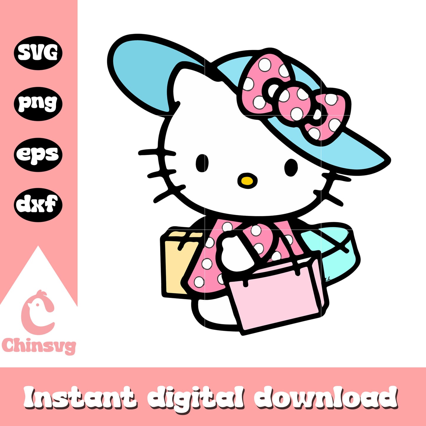 Hello kitty shopping svg, sanrio hello kitty svg, sanrio svg