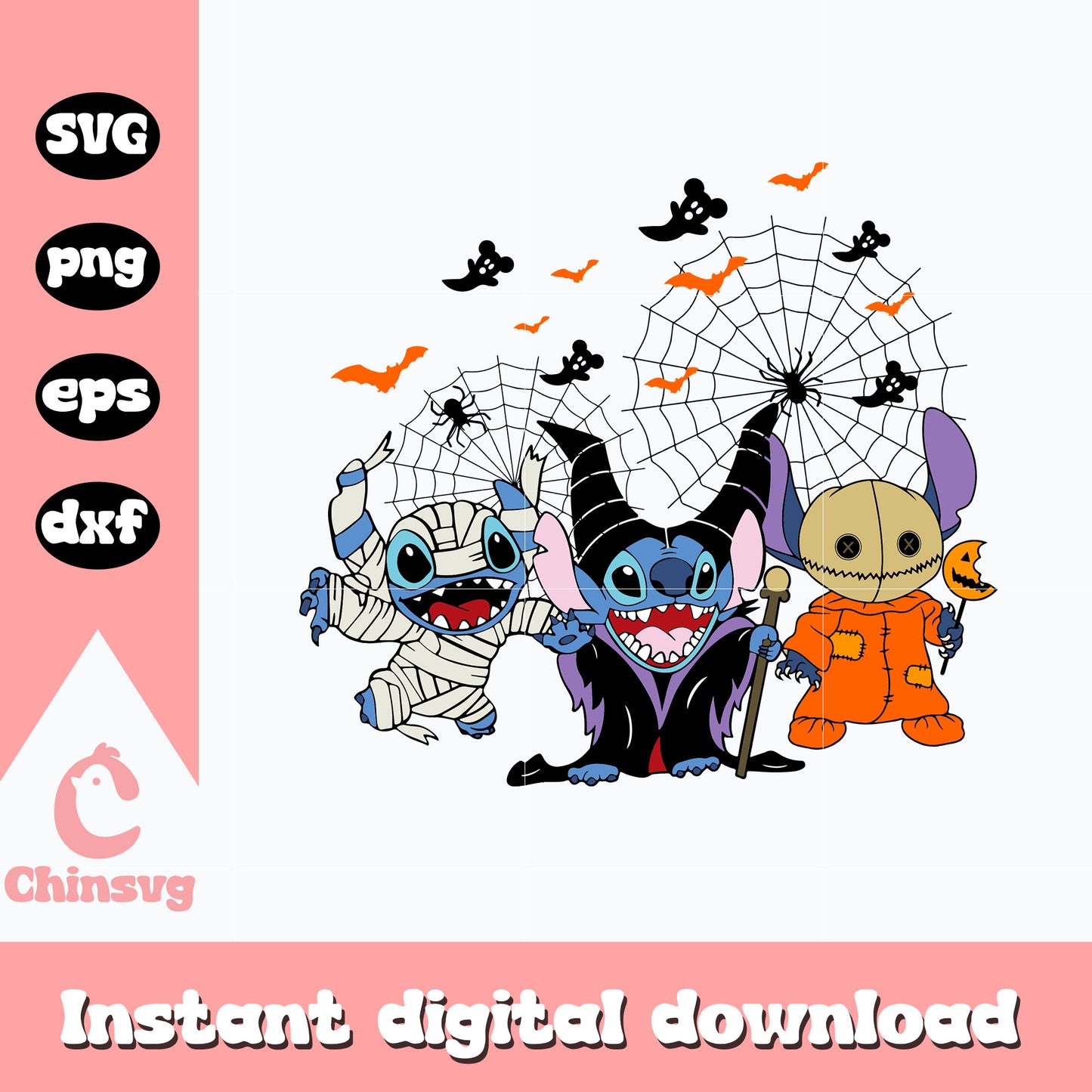 Stitch horror halloween design Svg, Halloween svg