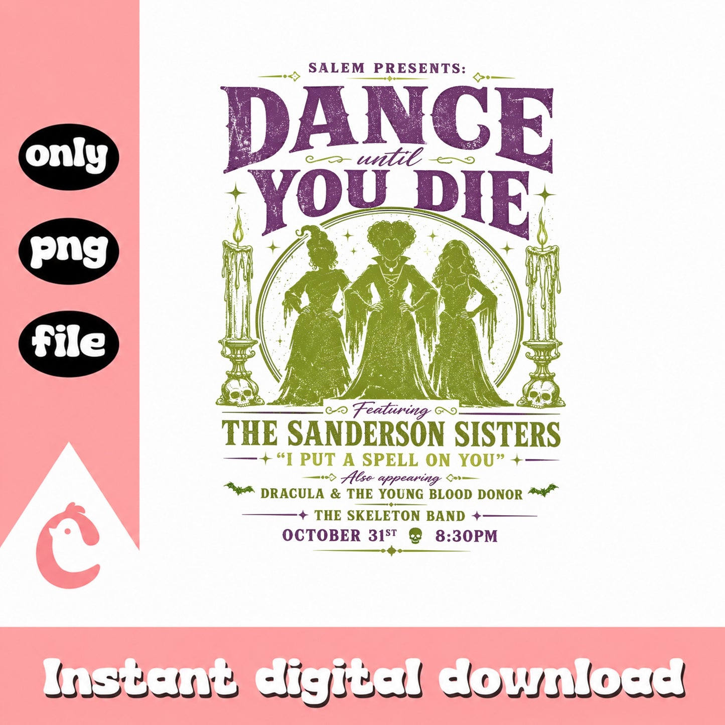 Hocus Pocus Sanderson Sisters Retro PNG, Halloween PNG, Witch PNG