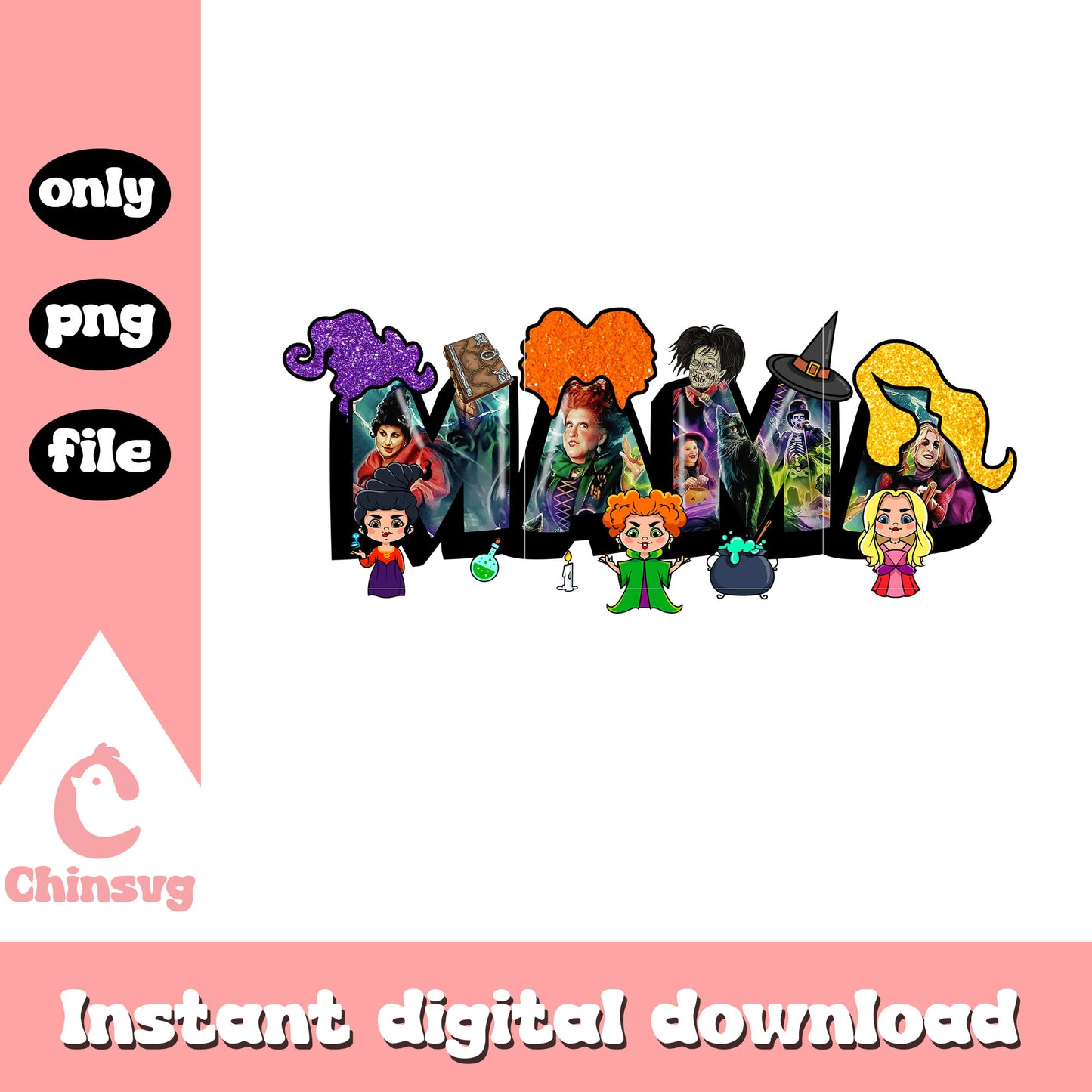 Hocus pocus mama font design png, mama png, hocus pocus png