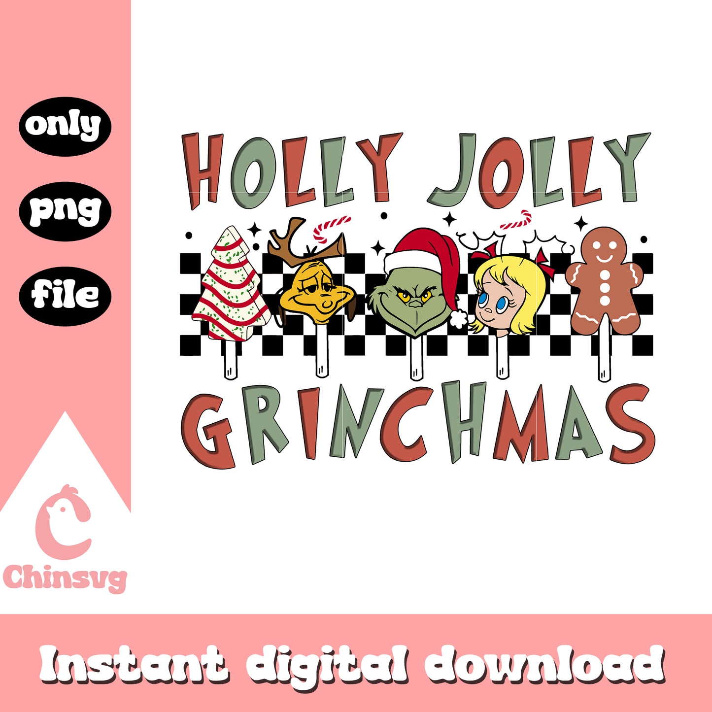 Holly jolly grinchmas candy png, holly jolly christmas png