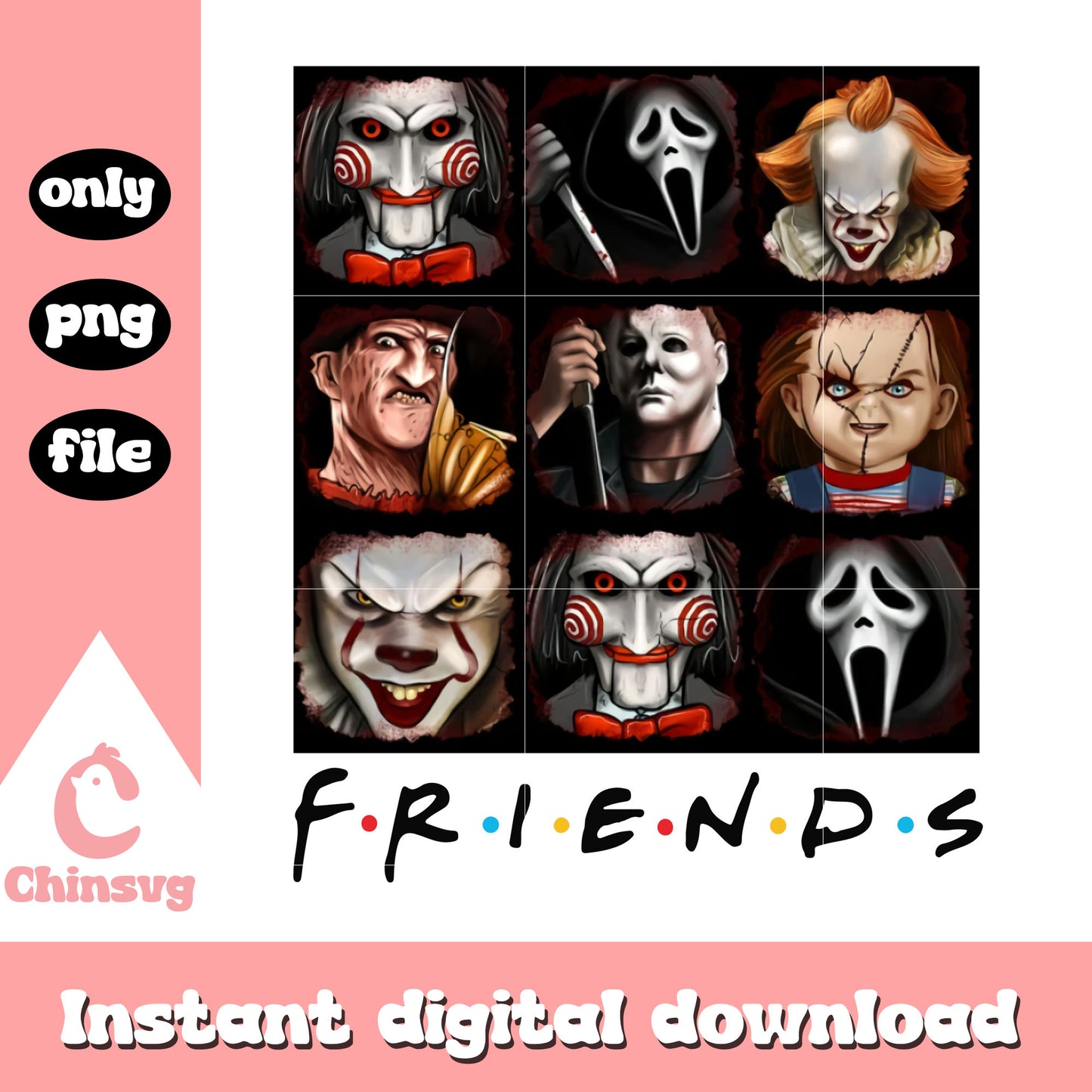 Horror Friends chatacters Png, Horror movies Png, horror friends png