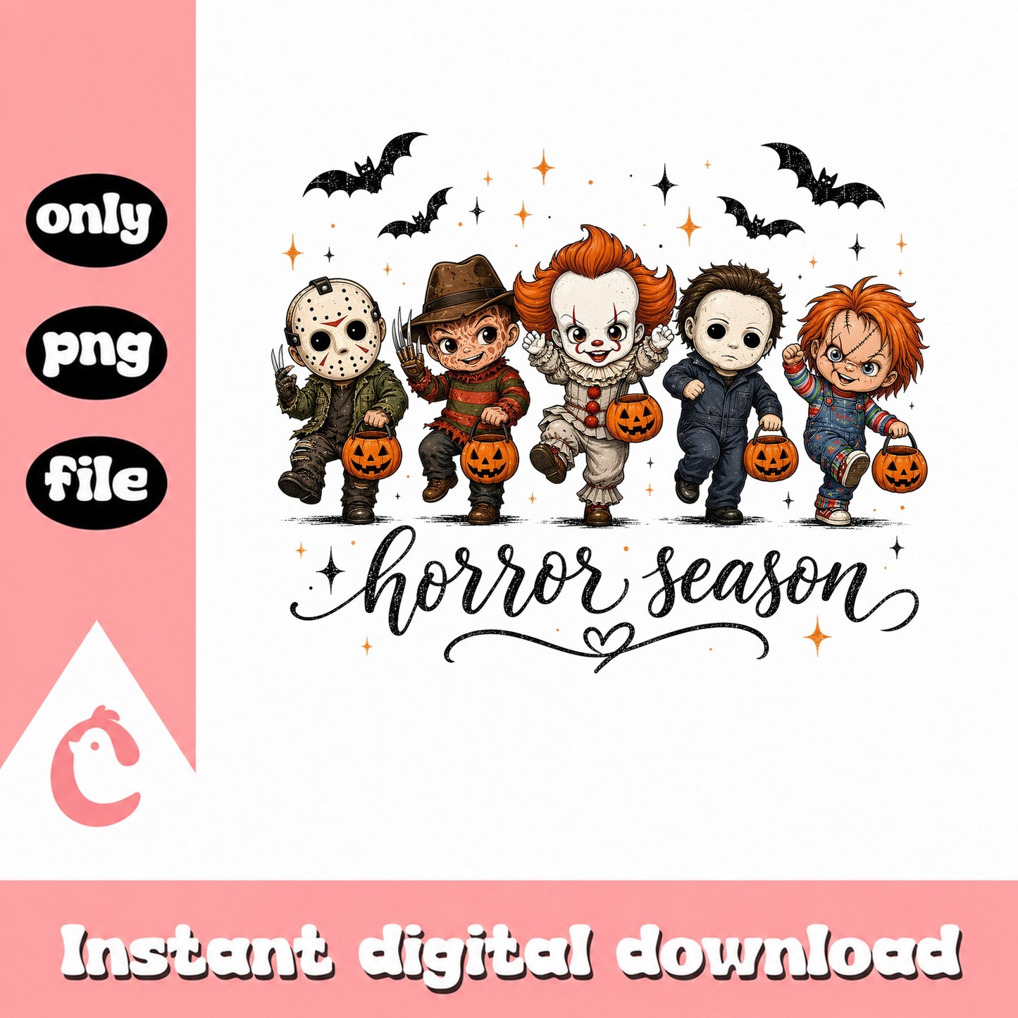 Horror Season Halloween Characters PNG, Horror Movie PNG, Halloween PNG