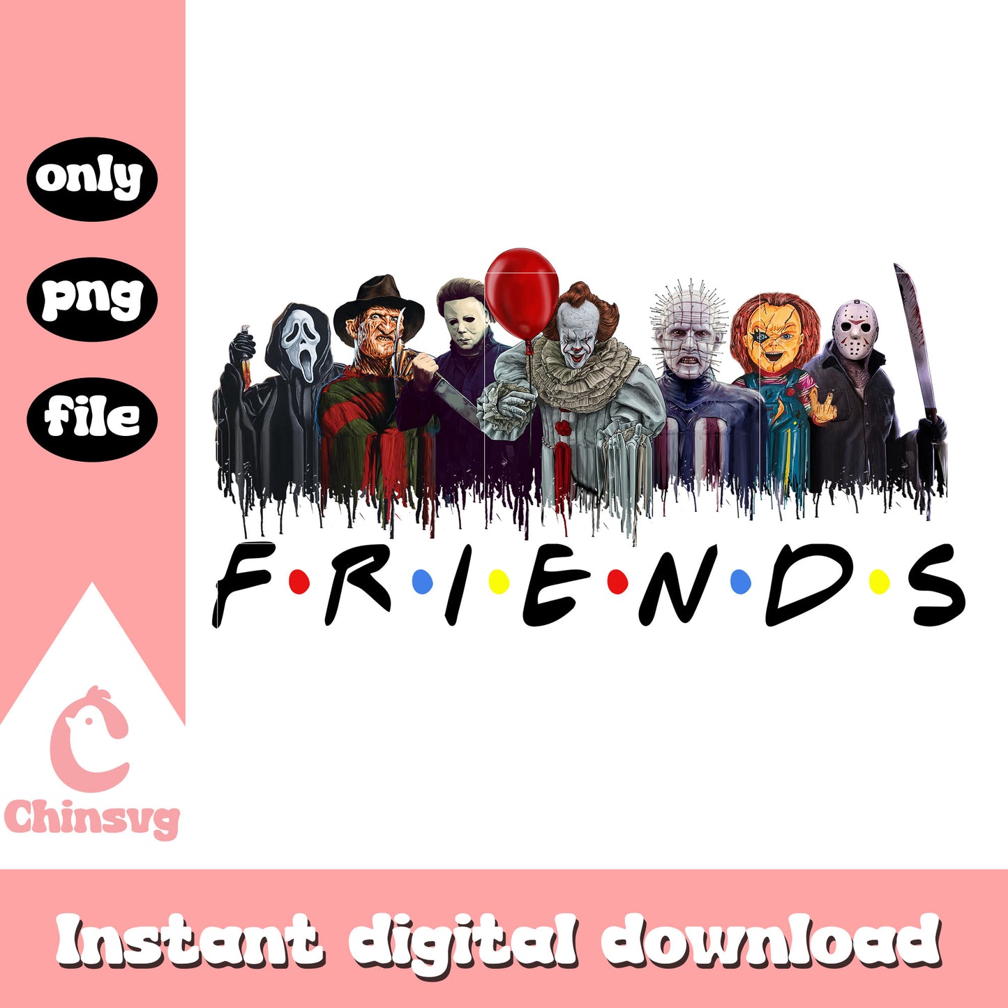 Horror friends movies png, horror movies character friends png