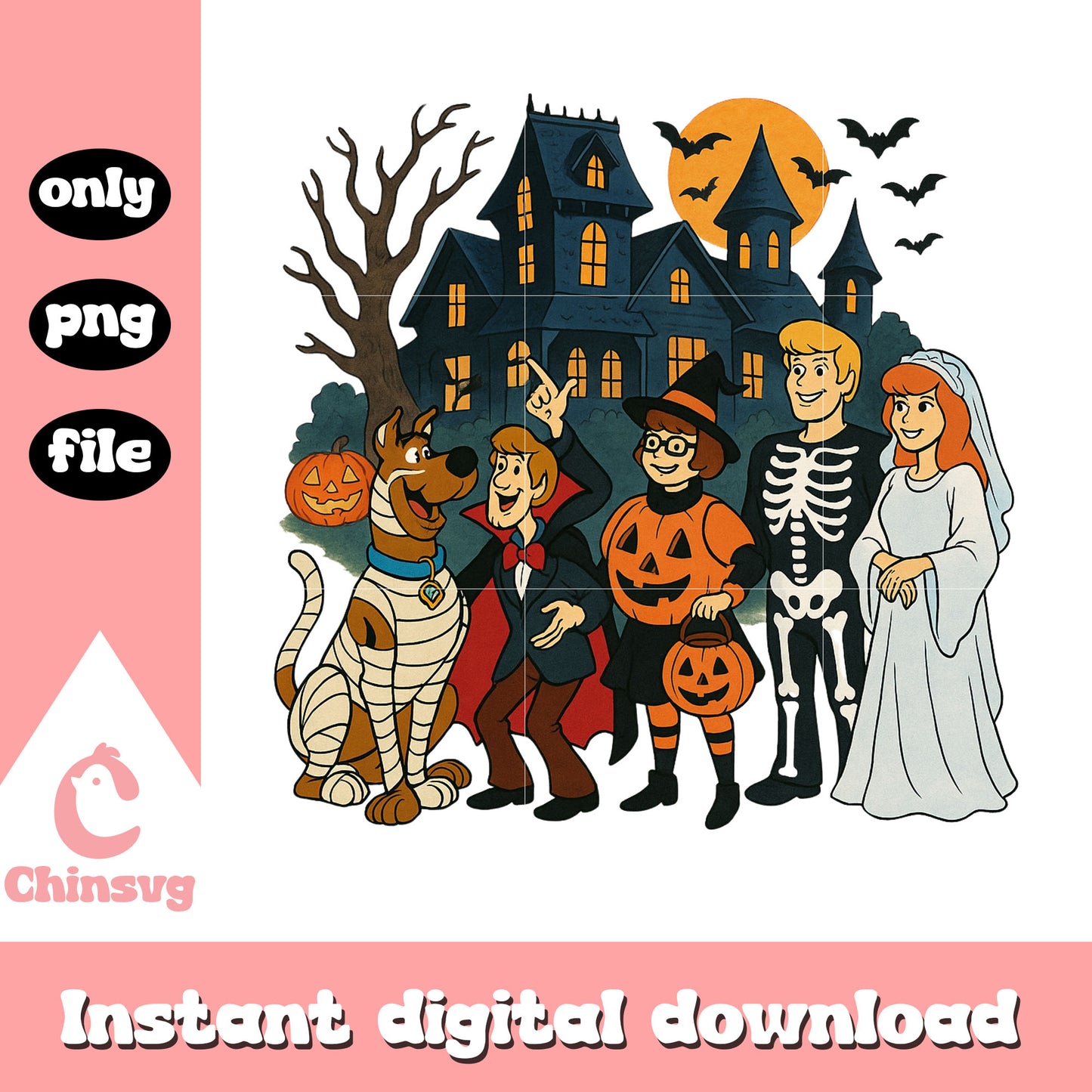 Horror house scooby-doo characters design png, scooby-doo cartoon png