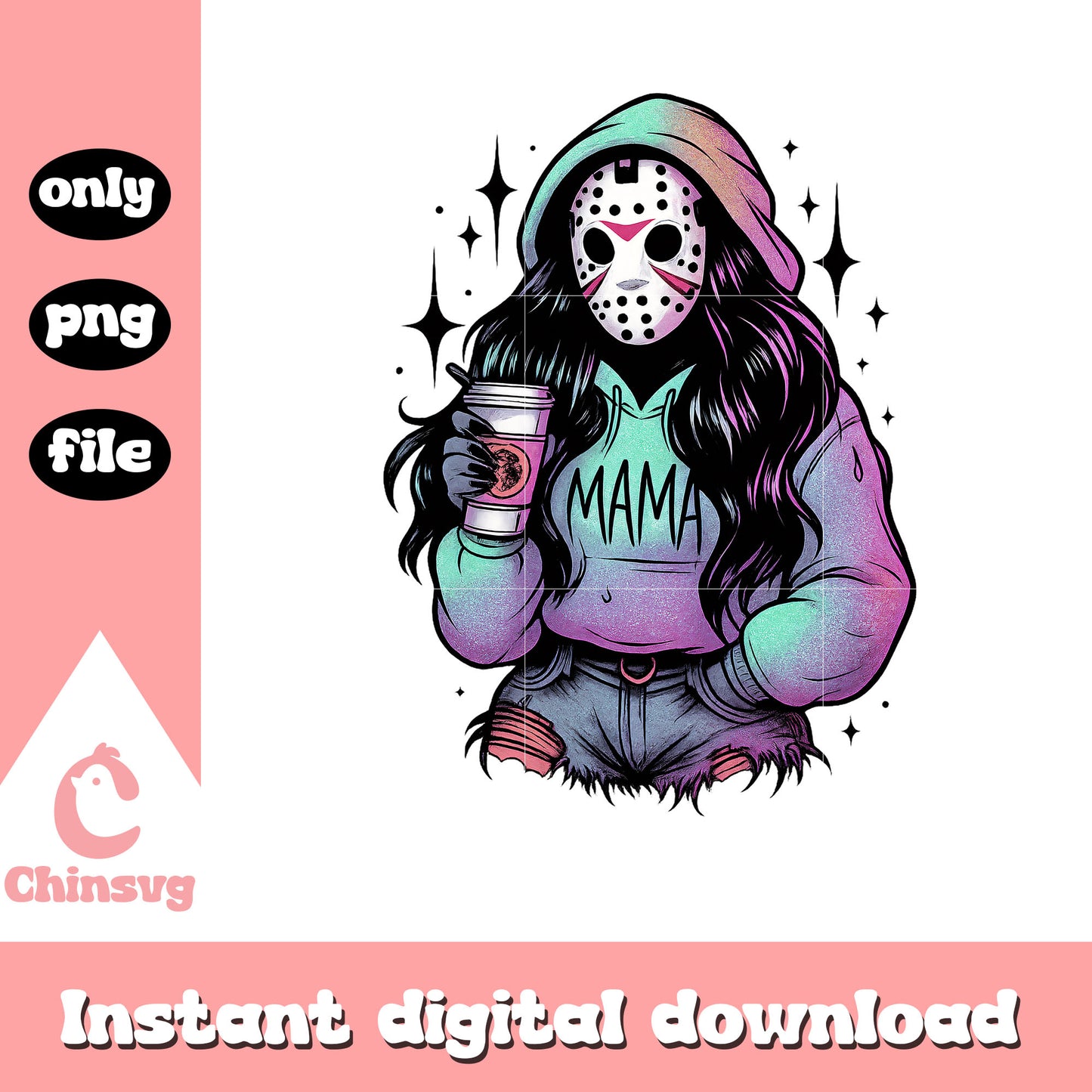 Horror jason voorhees girl design png, halloween jason voorhees png