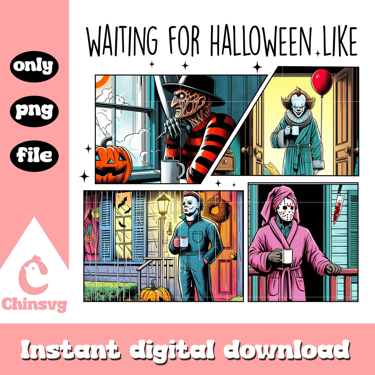 Horror movies waiting for halloween like png, horror character png