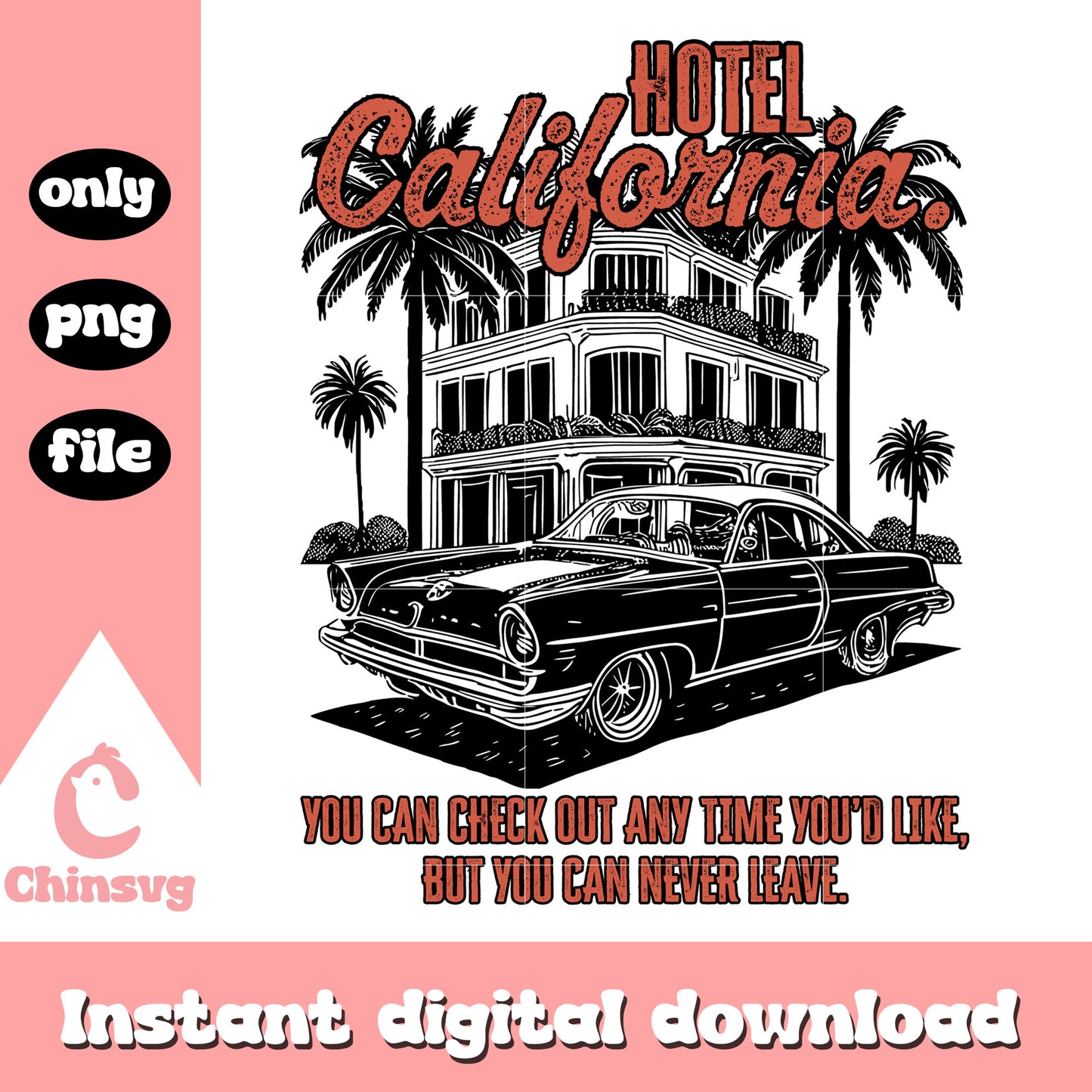 Hotel california horror png, california png, summer png