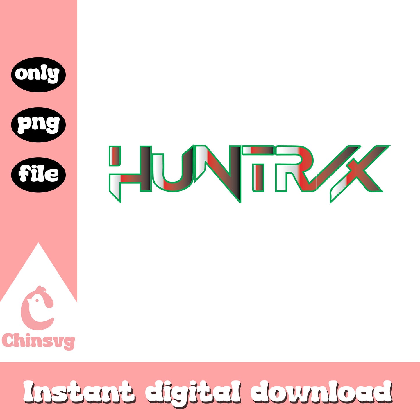 Huntrix christmas text design png, demon hunters kpop png